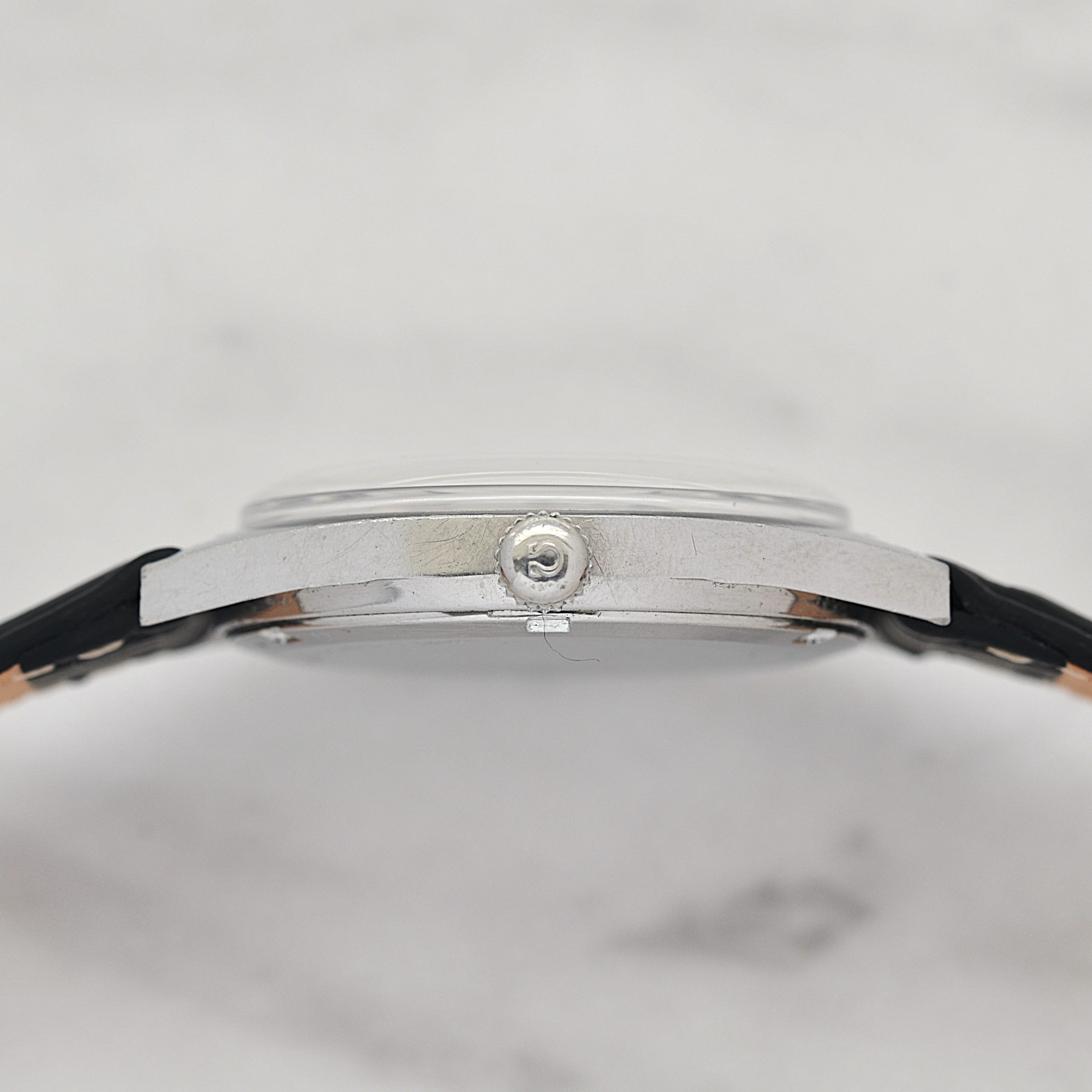 【OMEGA】オメガ ジュネーヴデイト SS Navy dial 純正尾錠付き