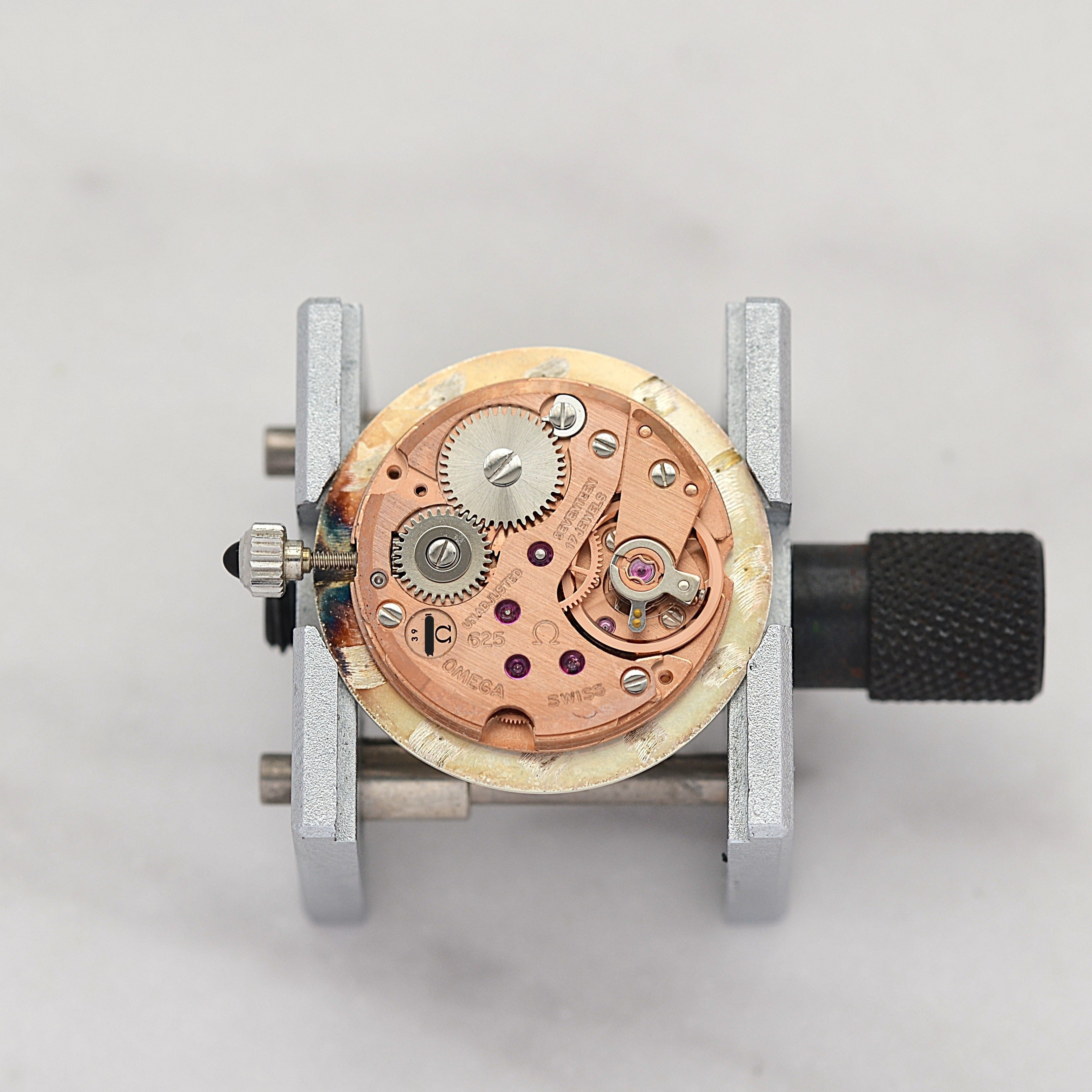 【OMEGA】オメガ デヴィル SS ラウンド Silver 純正尾錠付き デッドストック