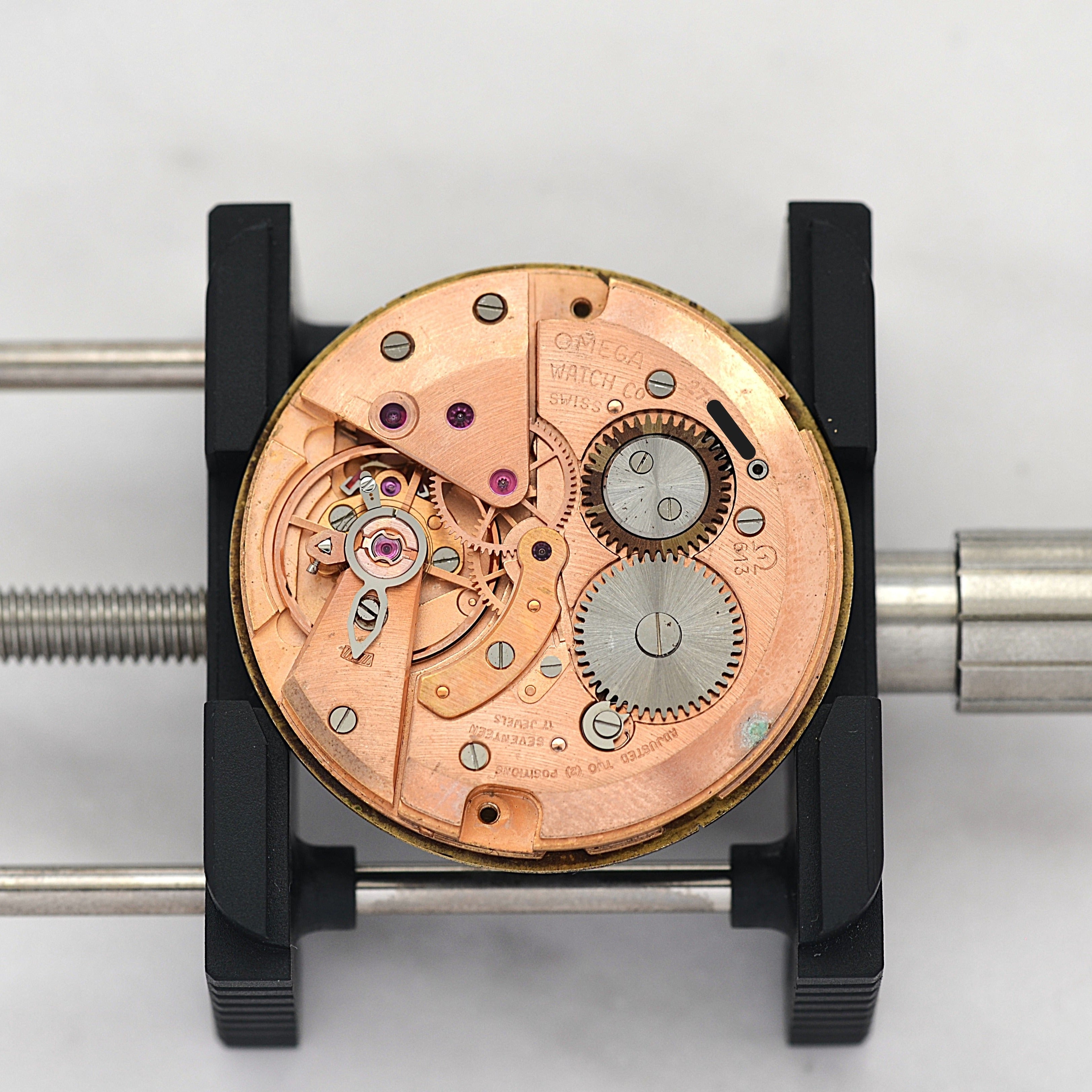 【OMEGA】オメガ ジュネーヴデイト SS Navy dial 純正尾錠付き