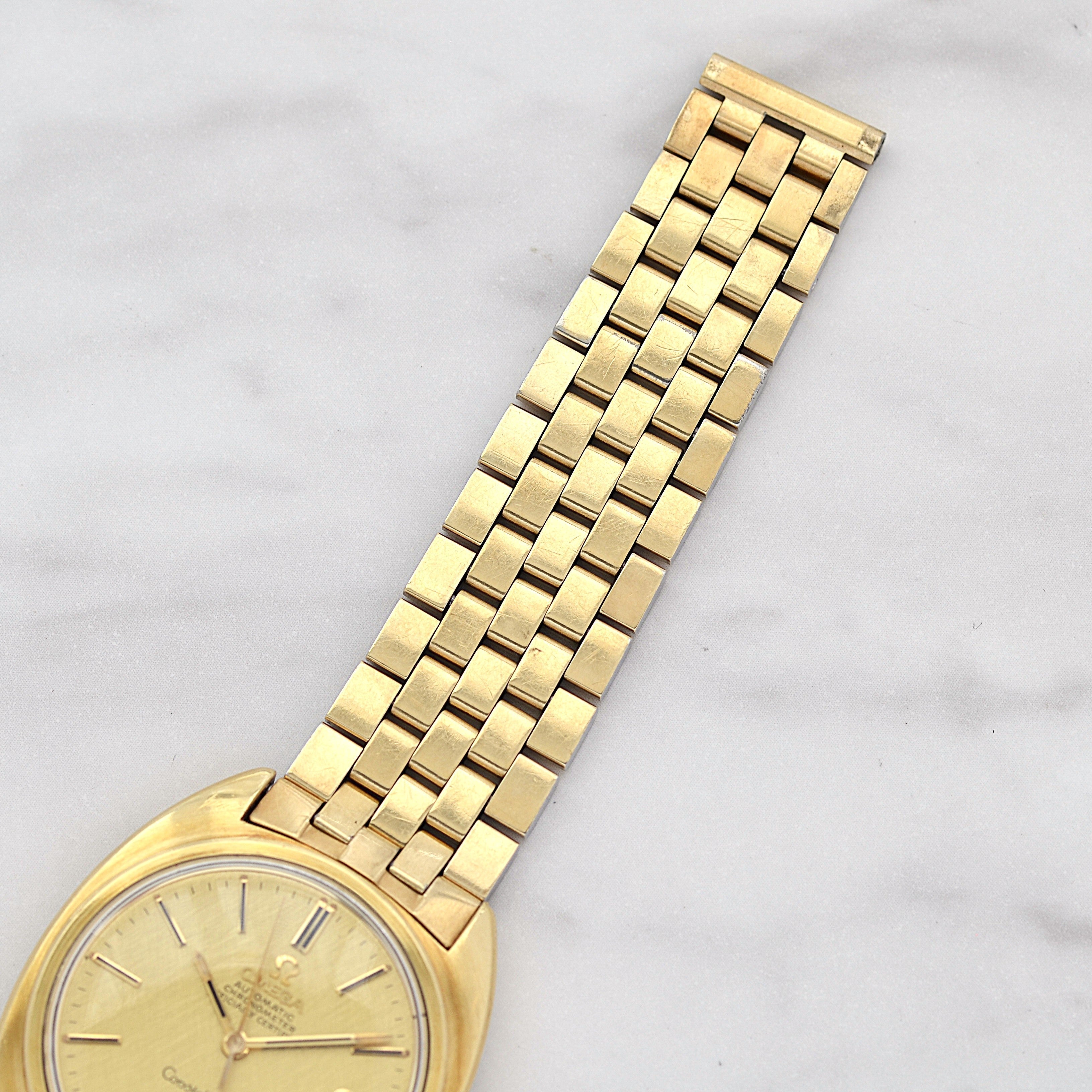 【OMEGA】オメガ コンステレーションデイト Cライン Gold bark dial