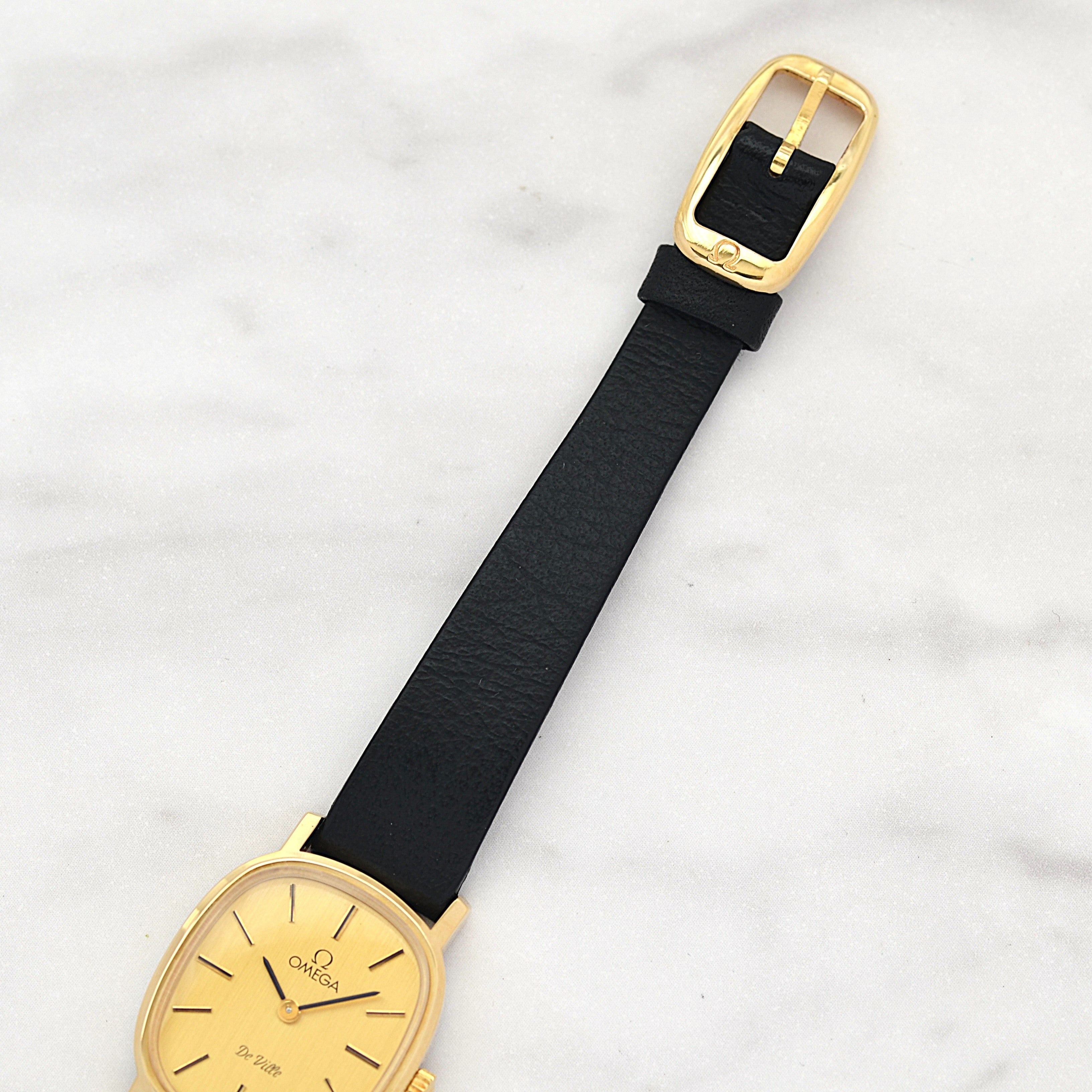 【OMEGA】オメガ デヴィル GP オーバル Gold 純正尾錠付き デッドストック