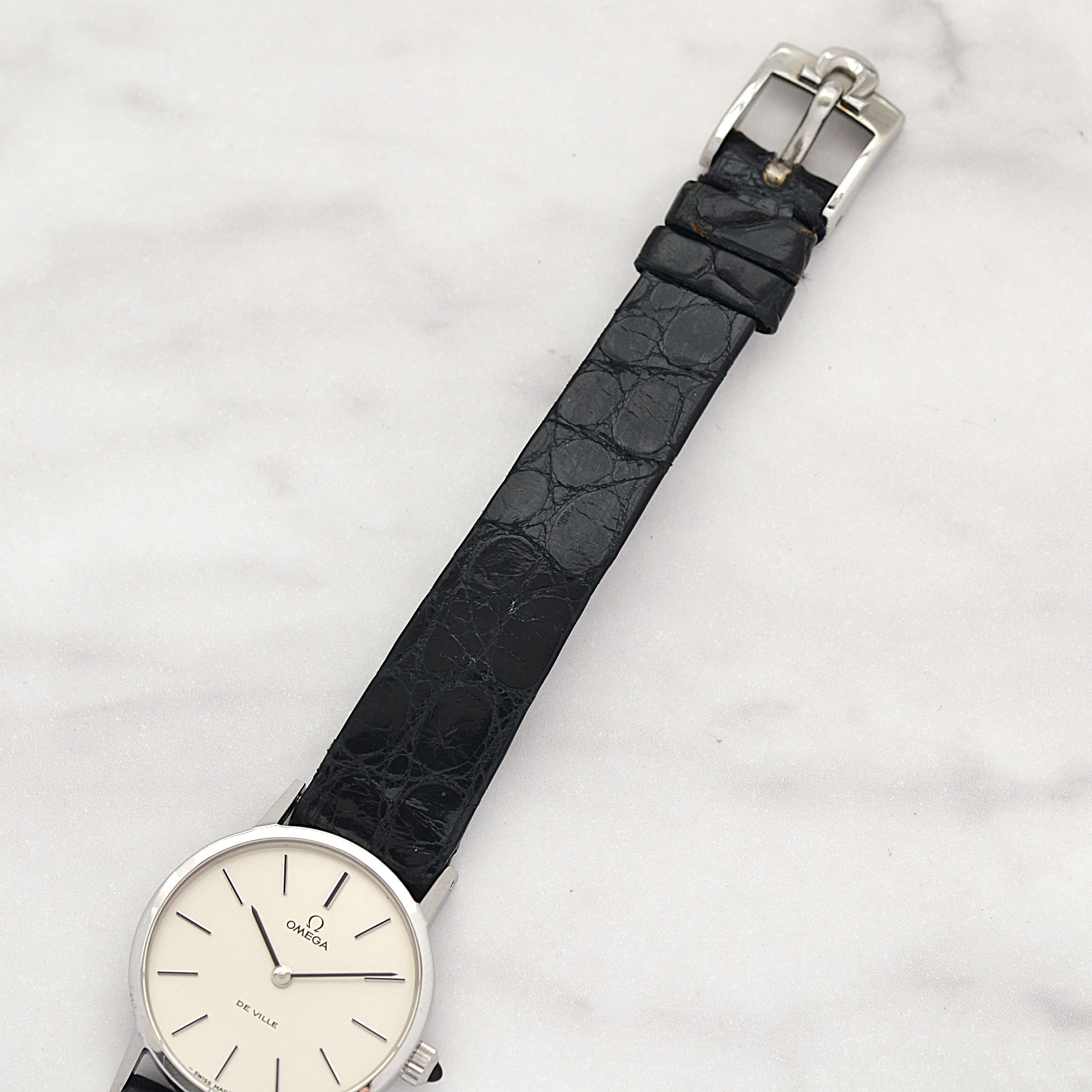 【OMEGA】オメガ デヴィル SS ラウンド Silver 純正尾錠付き デッドストック