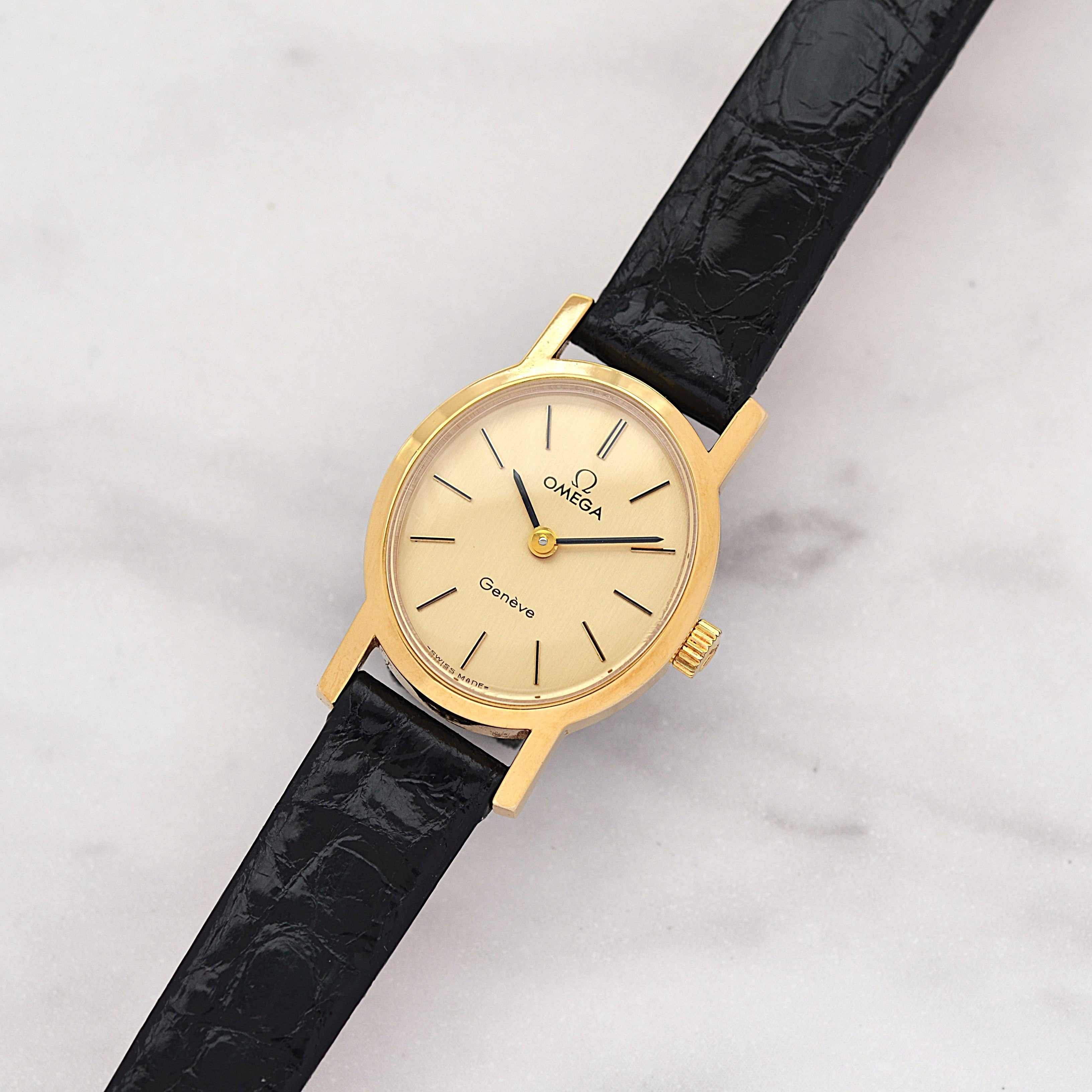【OMEGA】オメガ ジュネーヴ GP ミニオーバル Gold 純正尾錠付き デッドストック