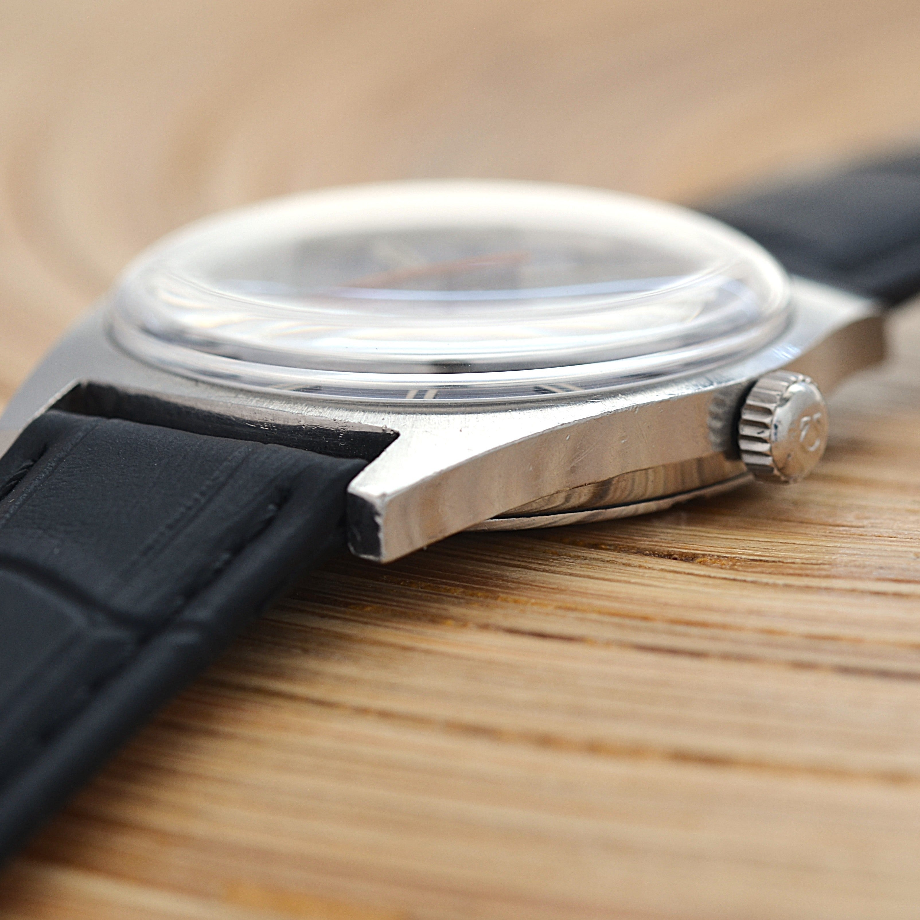 【OMEGA】オメガ ジュネーヴデイト SS Navy dial 純正尾錠付き