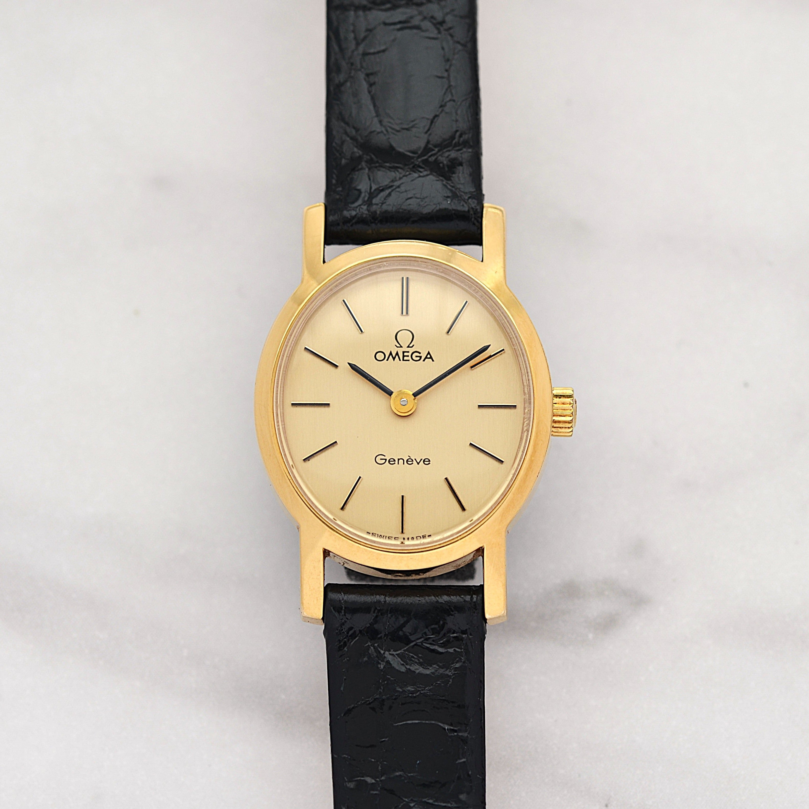 【OMEGA】オメガ ジュネーヴ GP ミニオーバル Gold 純正尾錠付き デッドストック