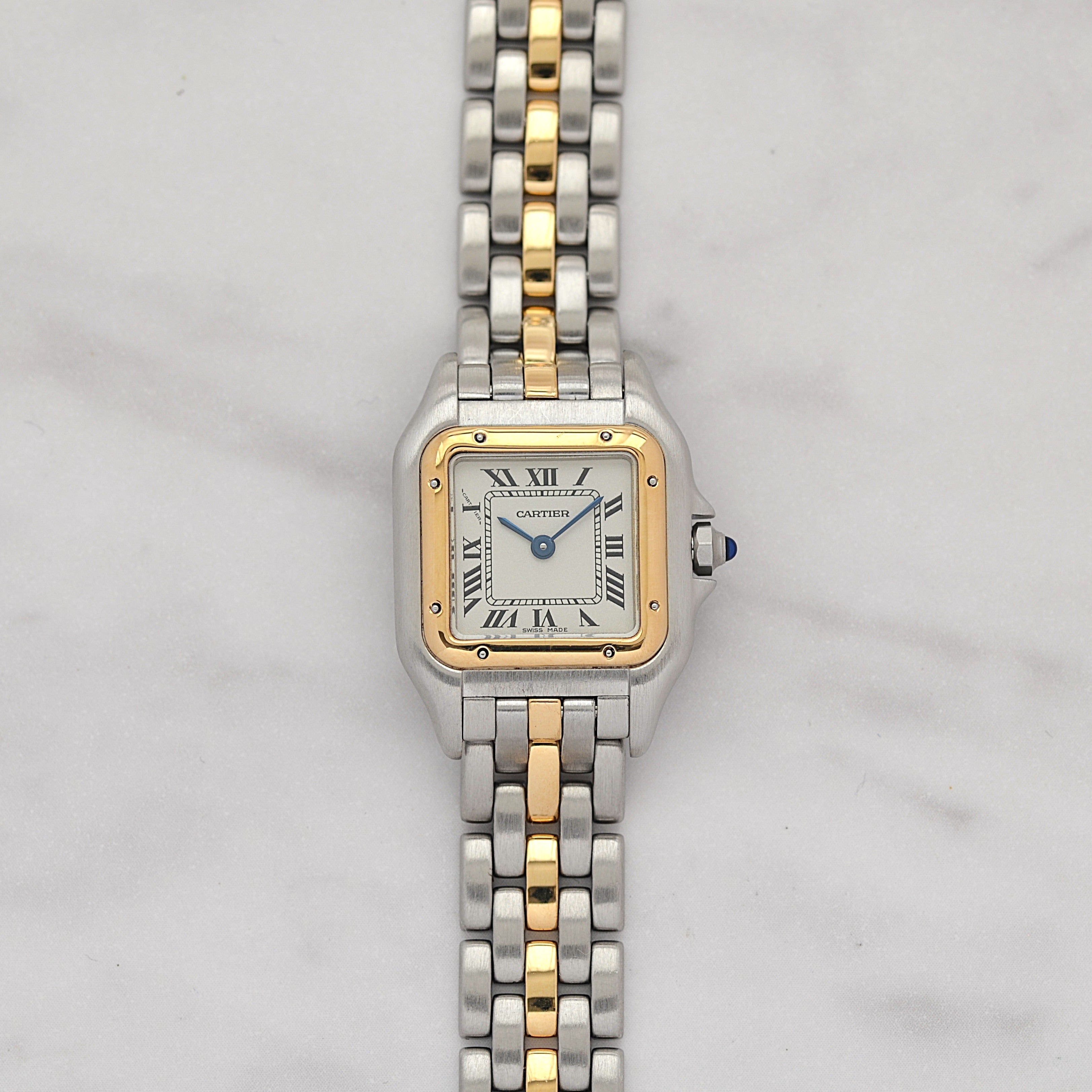 【Cartier】カルティエ パンテールSM 1ロウ 18KYG×SS カルティエコンプリートサービス済み