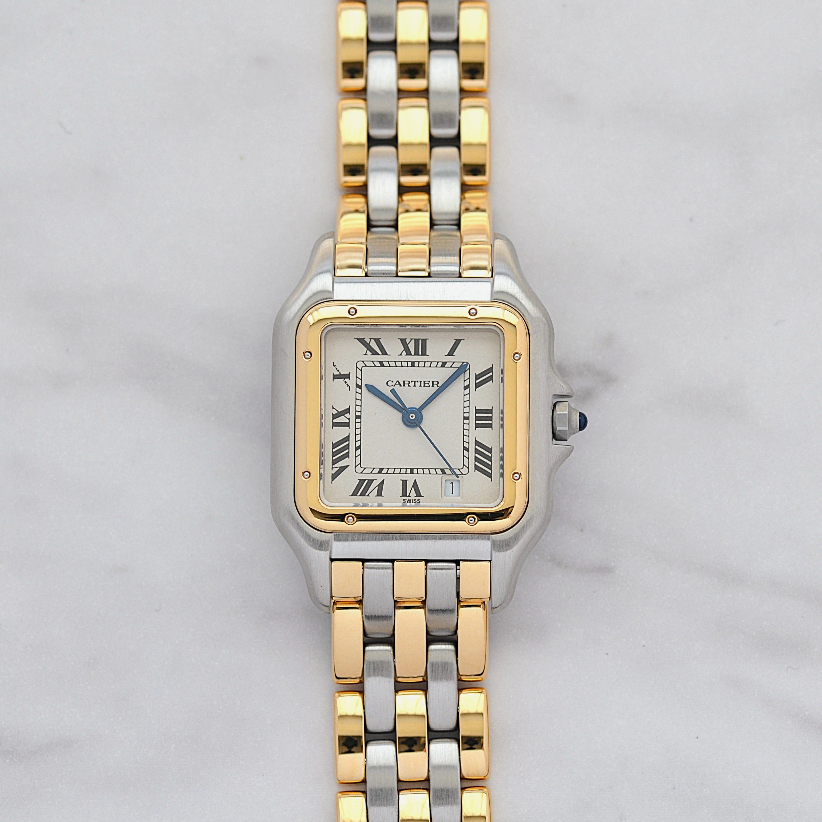 【Cartier】Cartier Panthère MM 3-Row 18K YG x SS, Cartier complete service performed