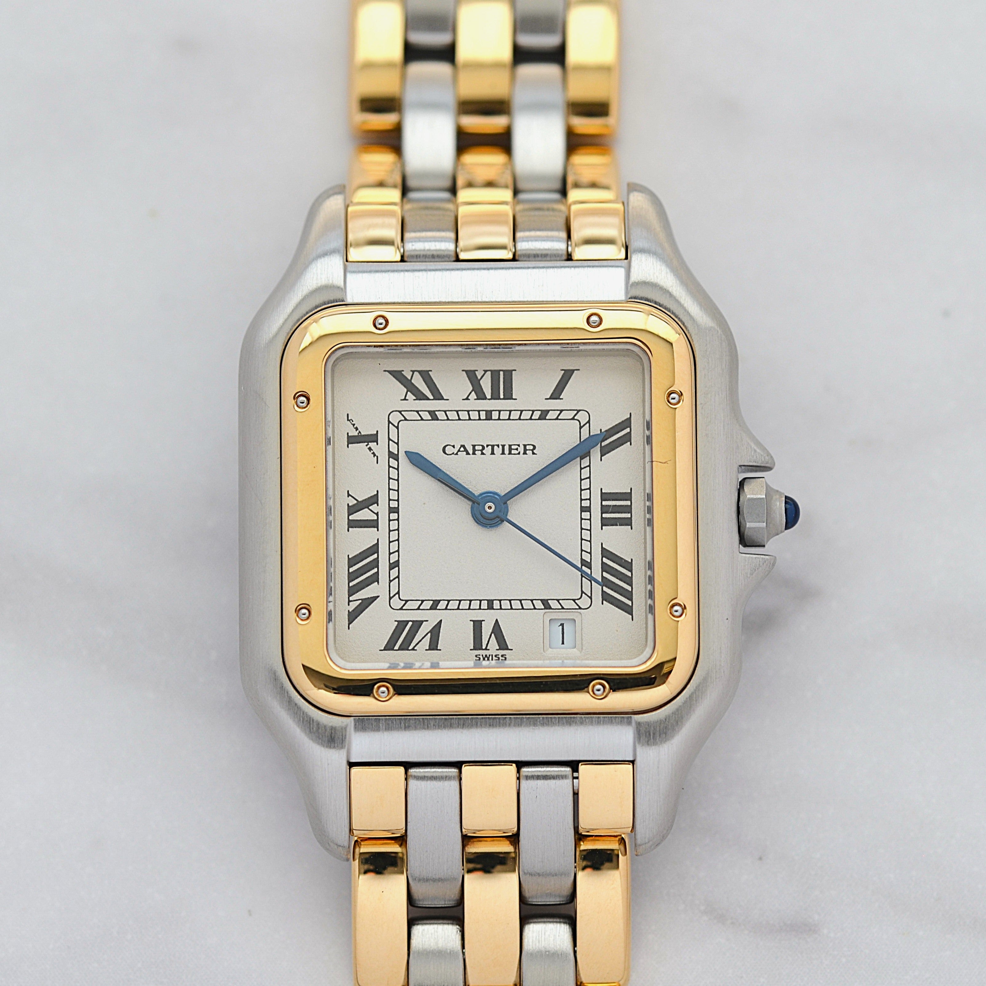 【Cartier】Cartier Panthère MM 3-Row 18K YG x SS, Cartier complete service performed