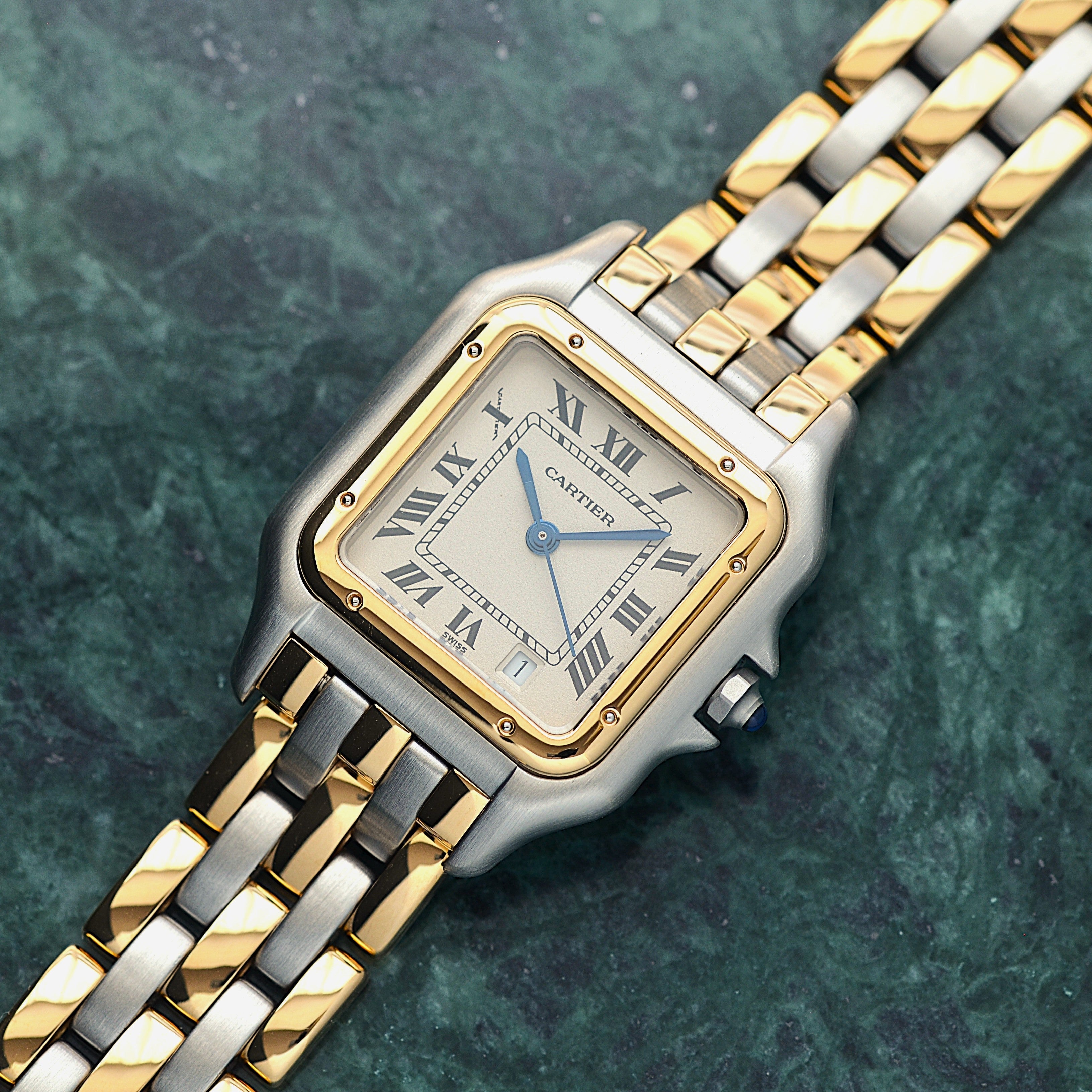 【Cartier】Cartier Panthère MM 3-Row 18K YG x SS, Cartier complete service performed
