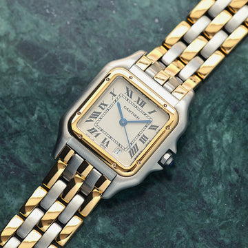 Cartier】カルティエ パンテールMM 3ロウ 18KYG×SS カルティエ 
