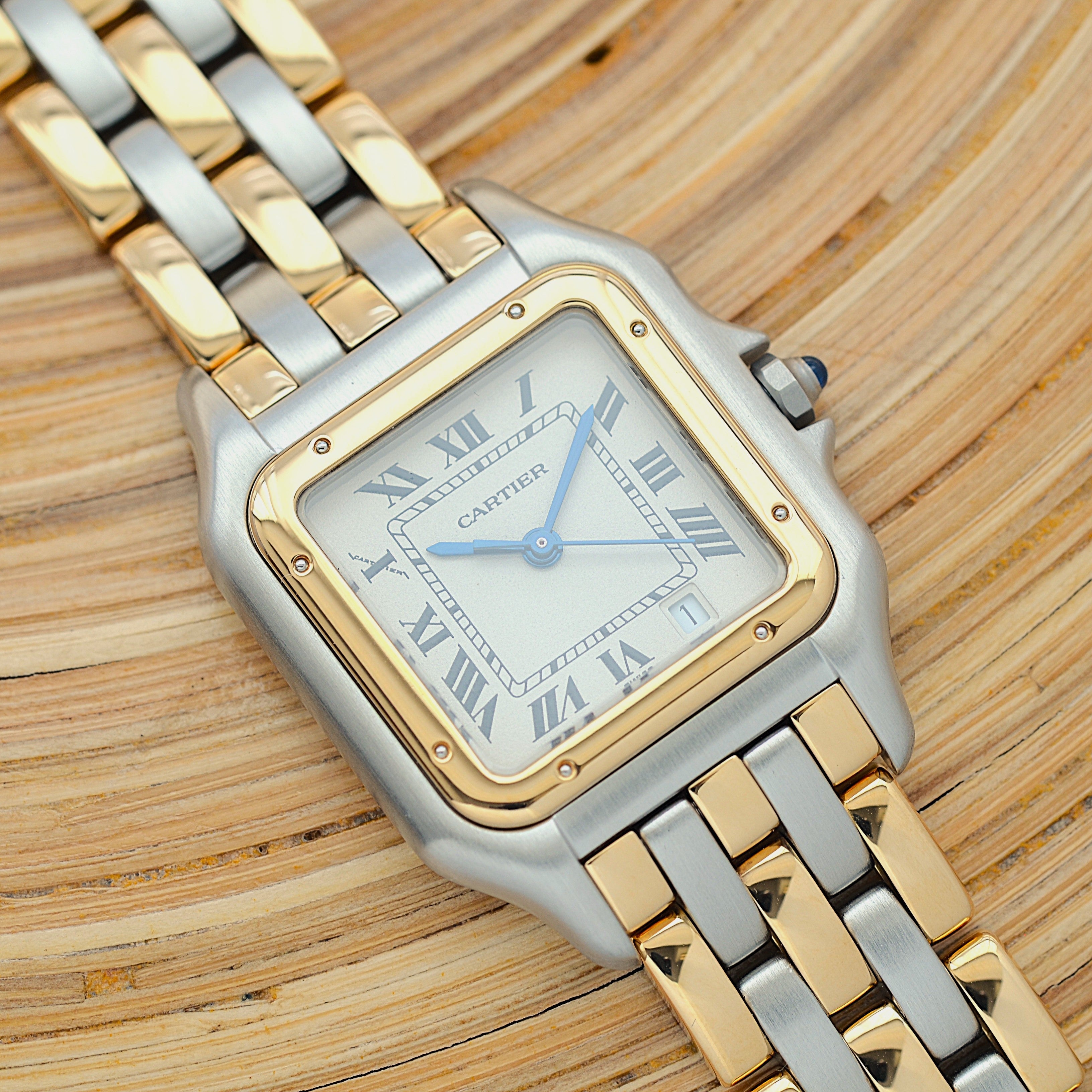 【Cartier】Cartier Panthère MM 3-Row 18K YG x SS, Cartier complete service performed
