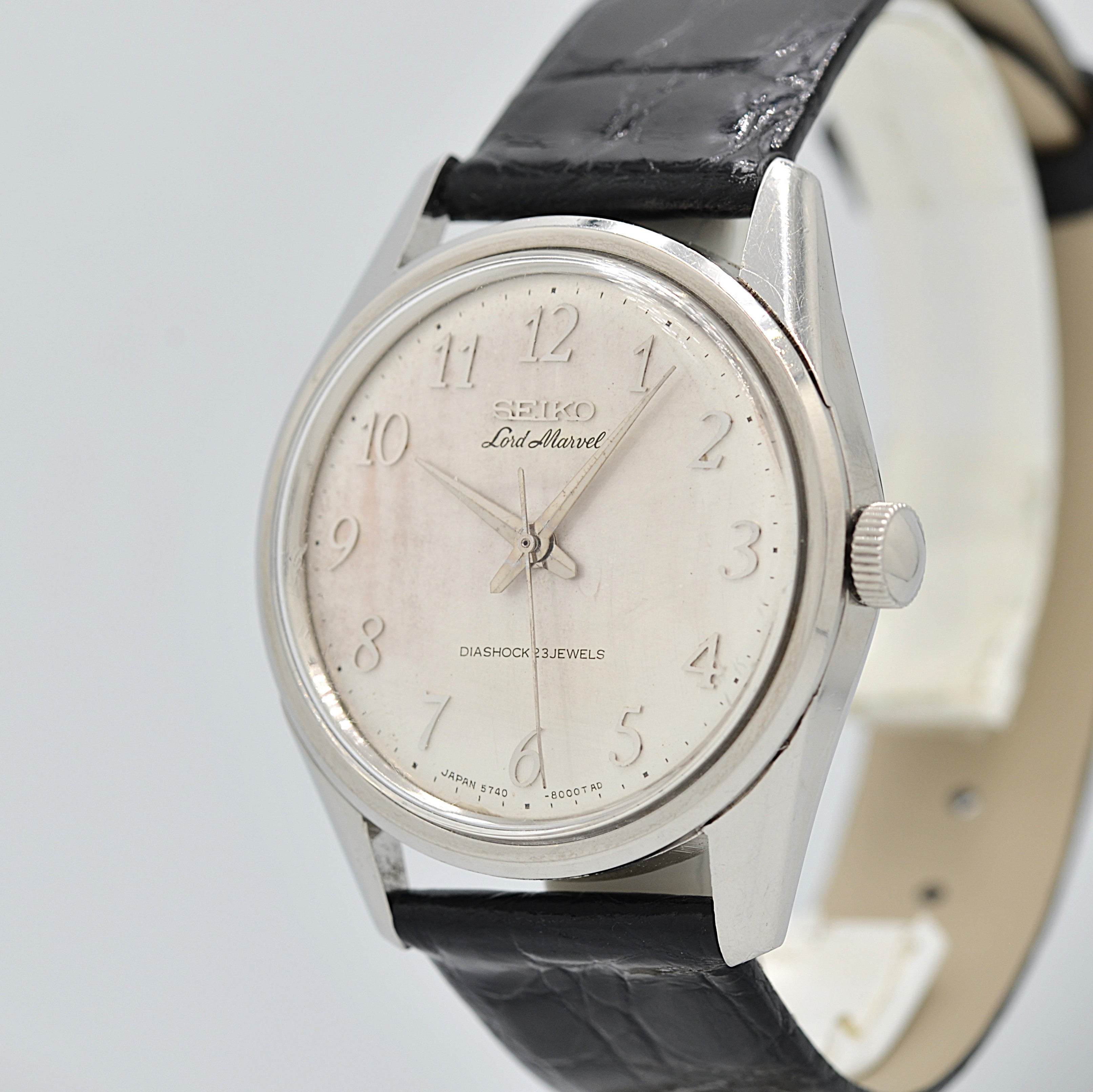 【SEIKO】セイコー ロードマーベル SS アラビア 5740-8000 純正尾錠付き