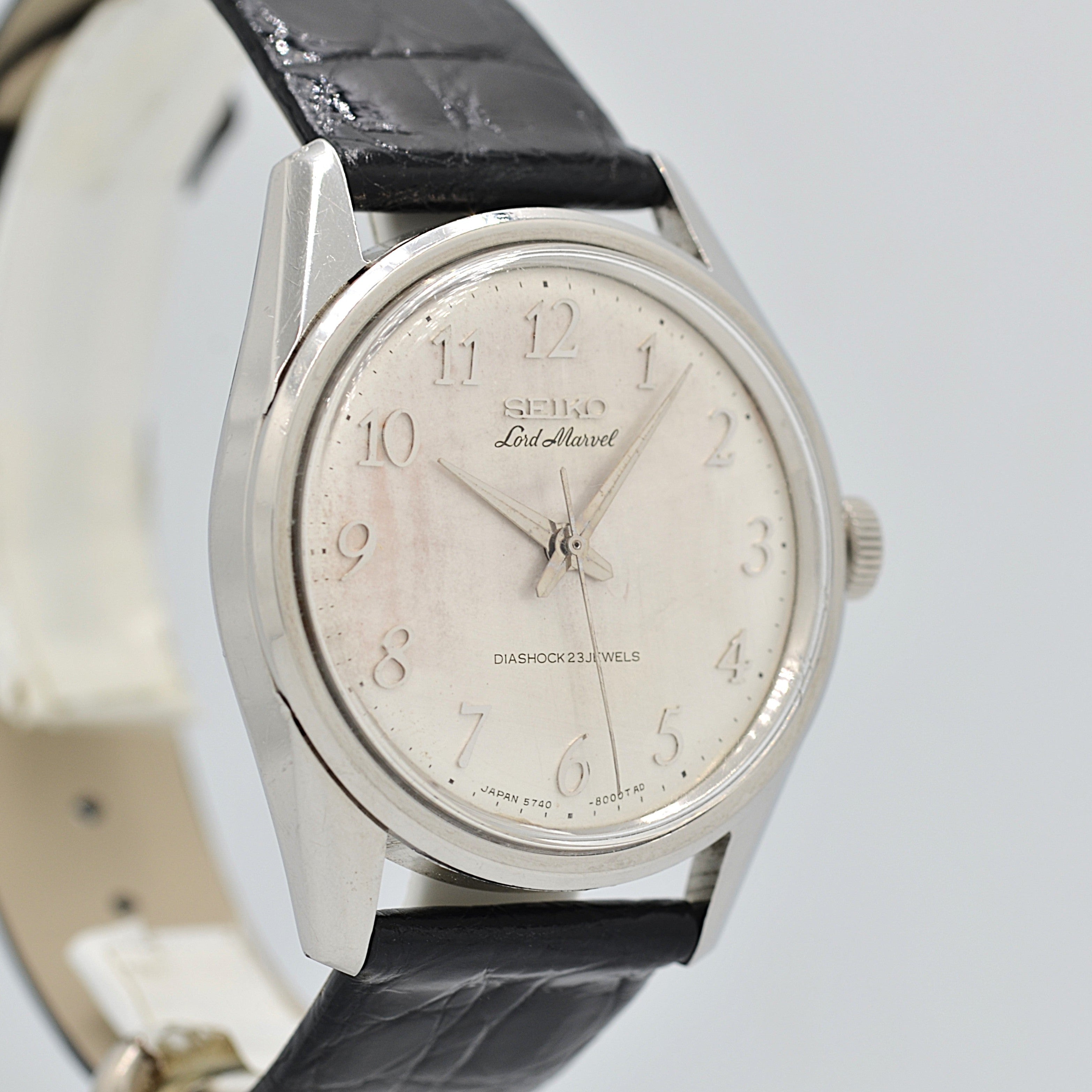 【SEIKO】セイコー ロードマーベル SS アラビア 5740-8000 純正尾錠付き