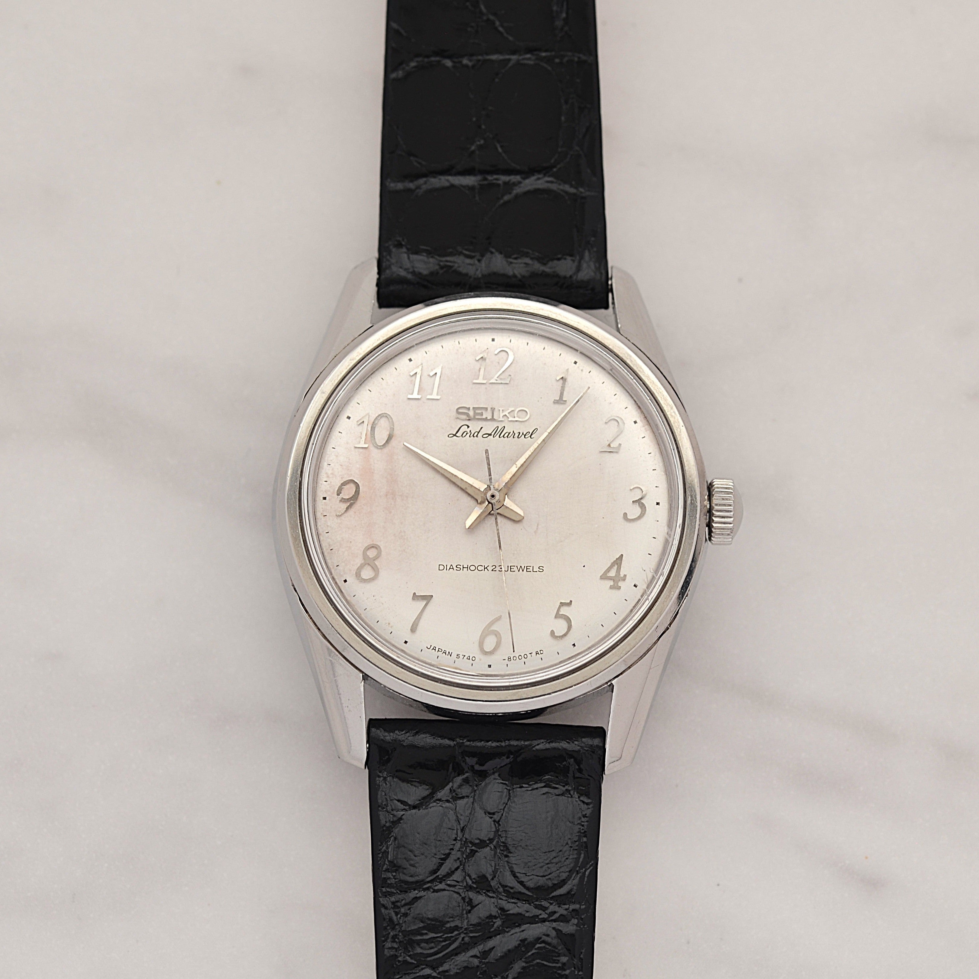 【SEIKO】セイコー ロードマーベル SS アラビア 5740-8000 純正尾錠付き
