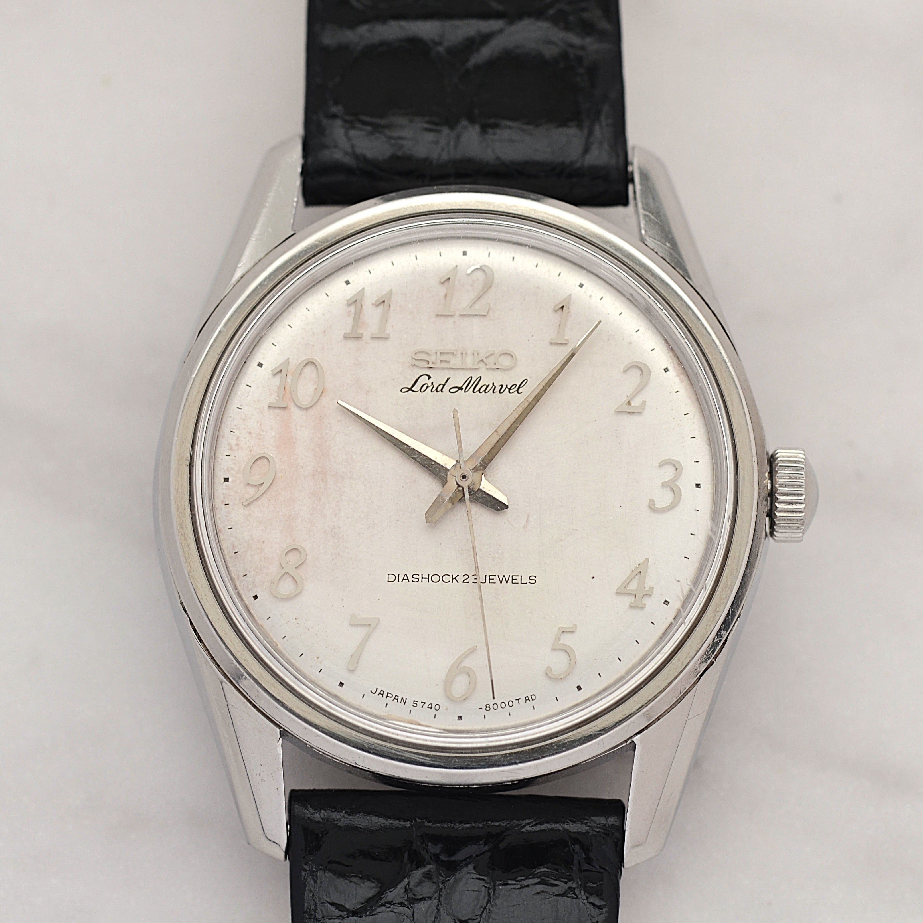 【SEIKO】セイコー ロードマーベル SS アラビア 5740-8000 純正尾錠付き