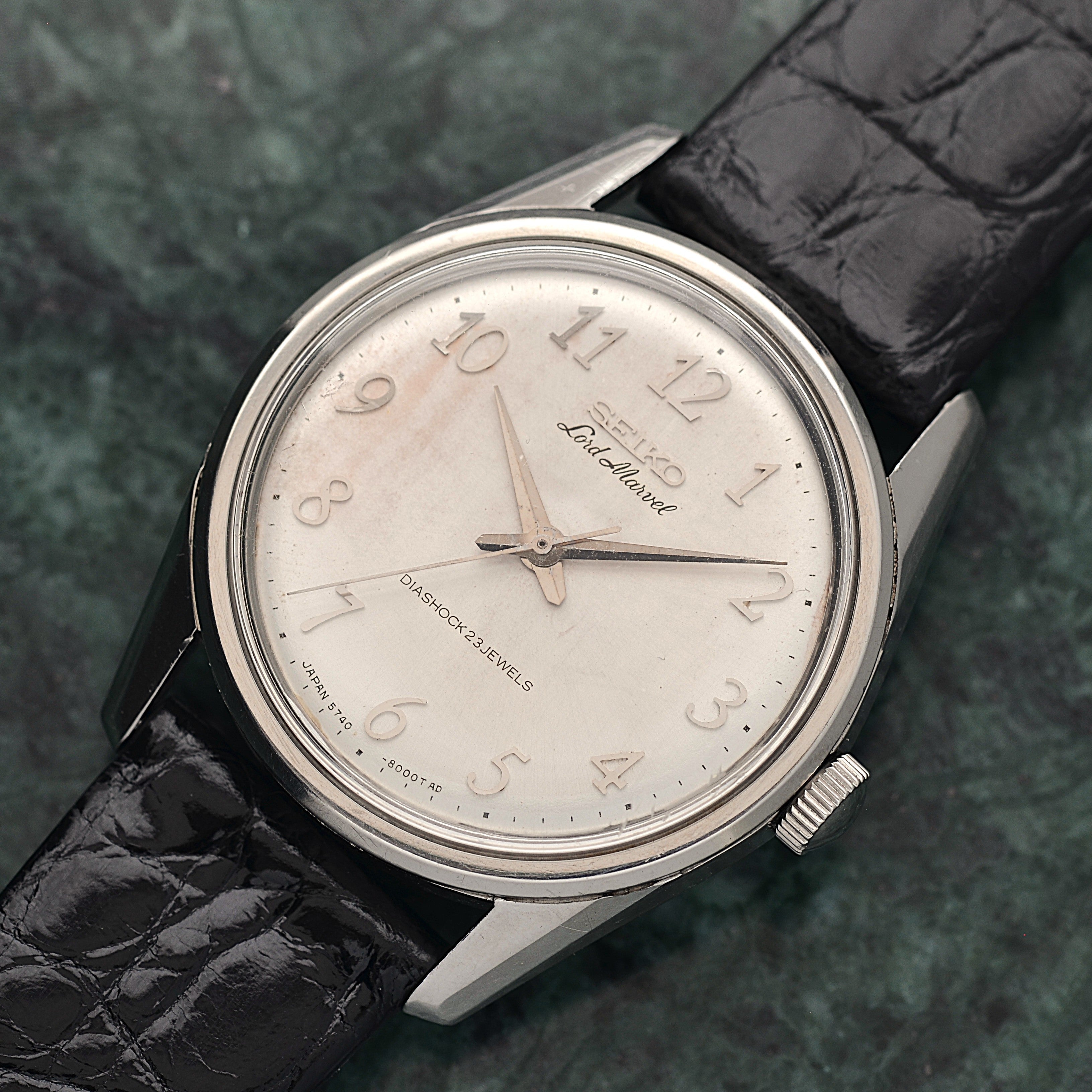 【SEIKO】セイコー ロードマーベル SS アラビア 5740-8000 純正尾錠付き