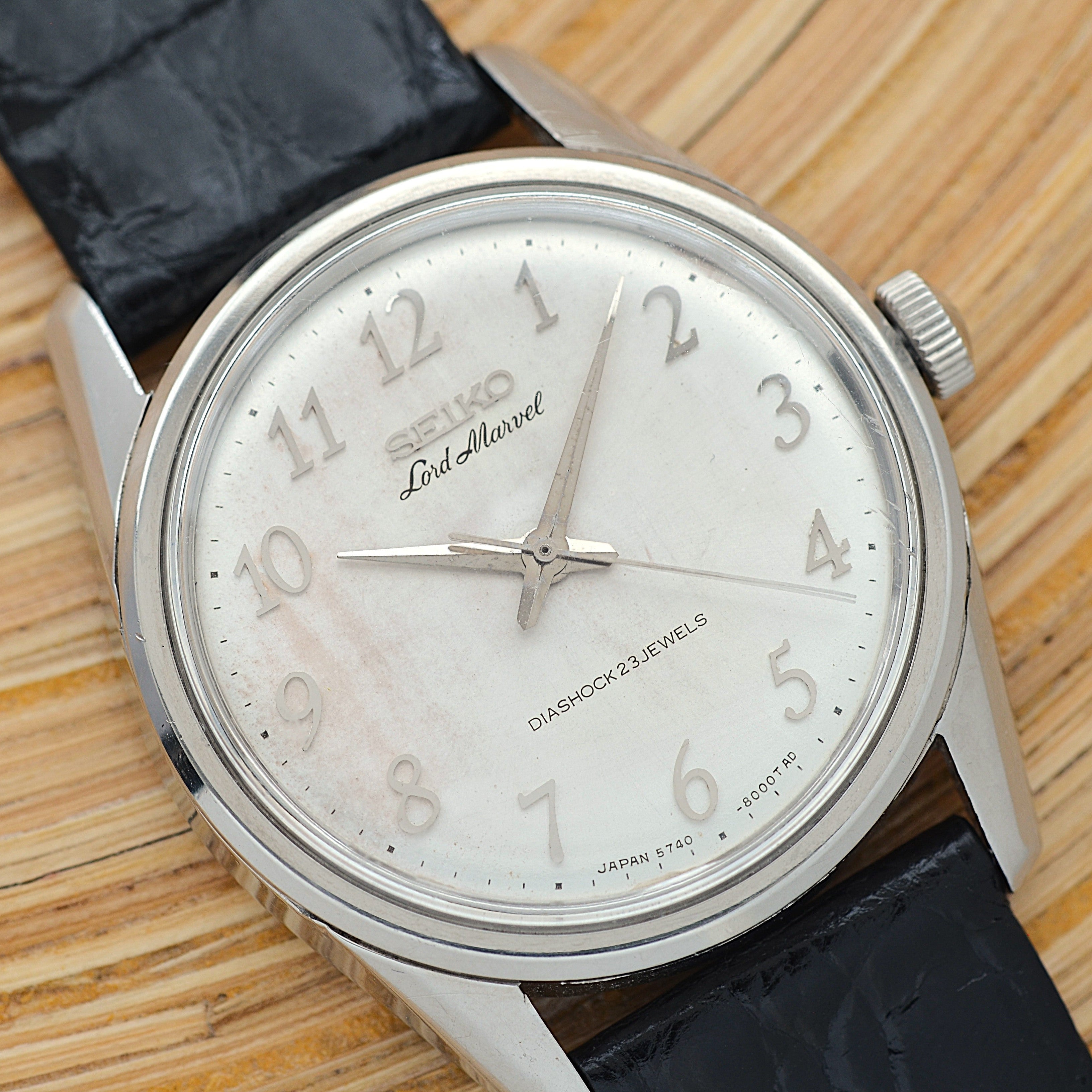 【SEIKO】セイコー ロードマーベル SS アラビア 5740-8000 純正尾錠付き