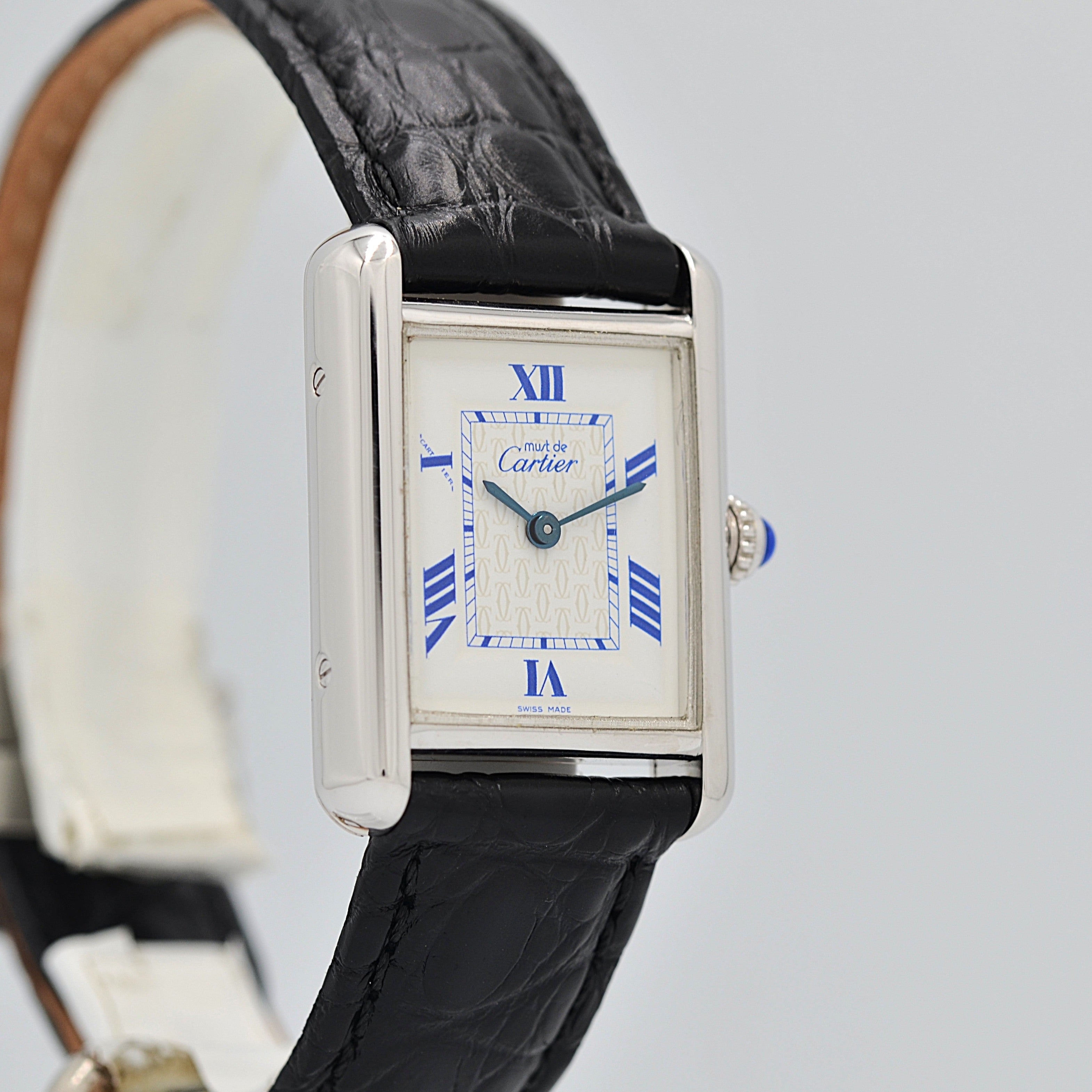 【Cartier】カルティエ マストタンクSM 後期型 飛びローマ 純正Dバックル付き