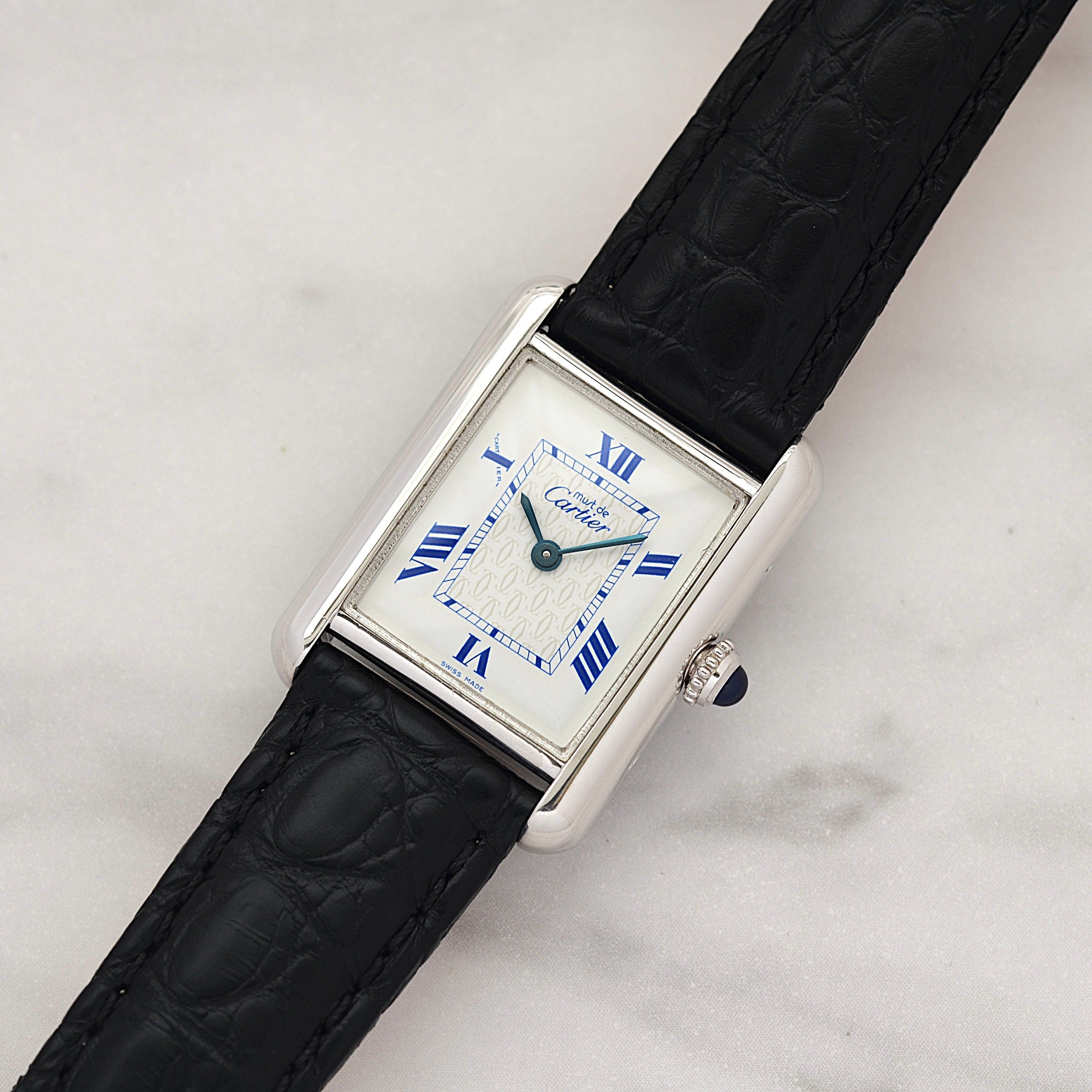 【Cartier】カルティエ マストタンクSM 後期型 飛びローマ 純正Dバックル付き