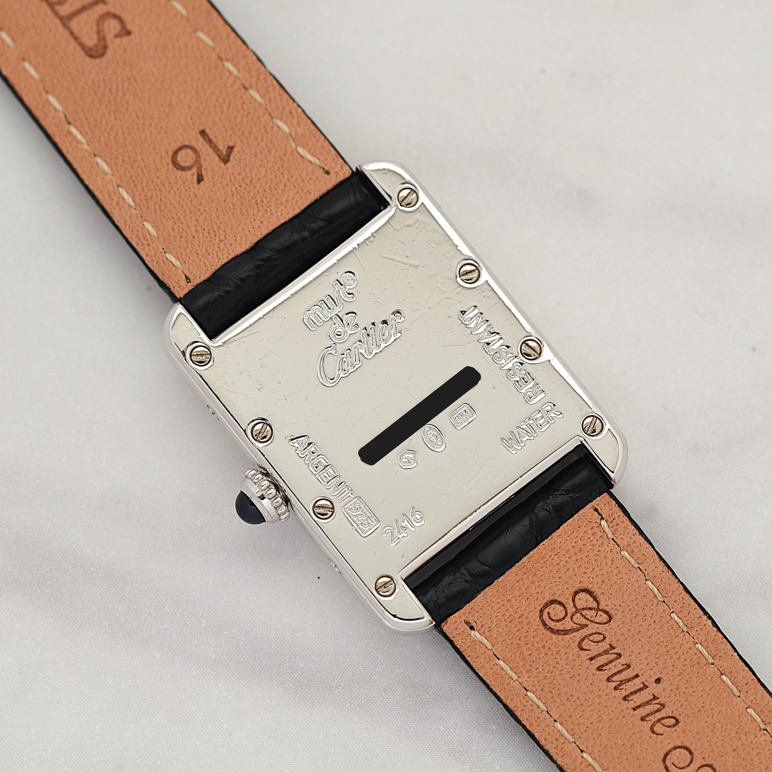 【Cartier】カルティエ マストタンクSM 後期型 飛びローマ 純正Dバックル付き