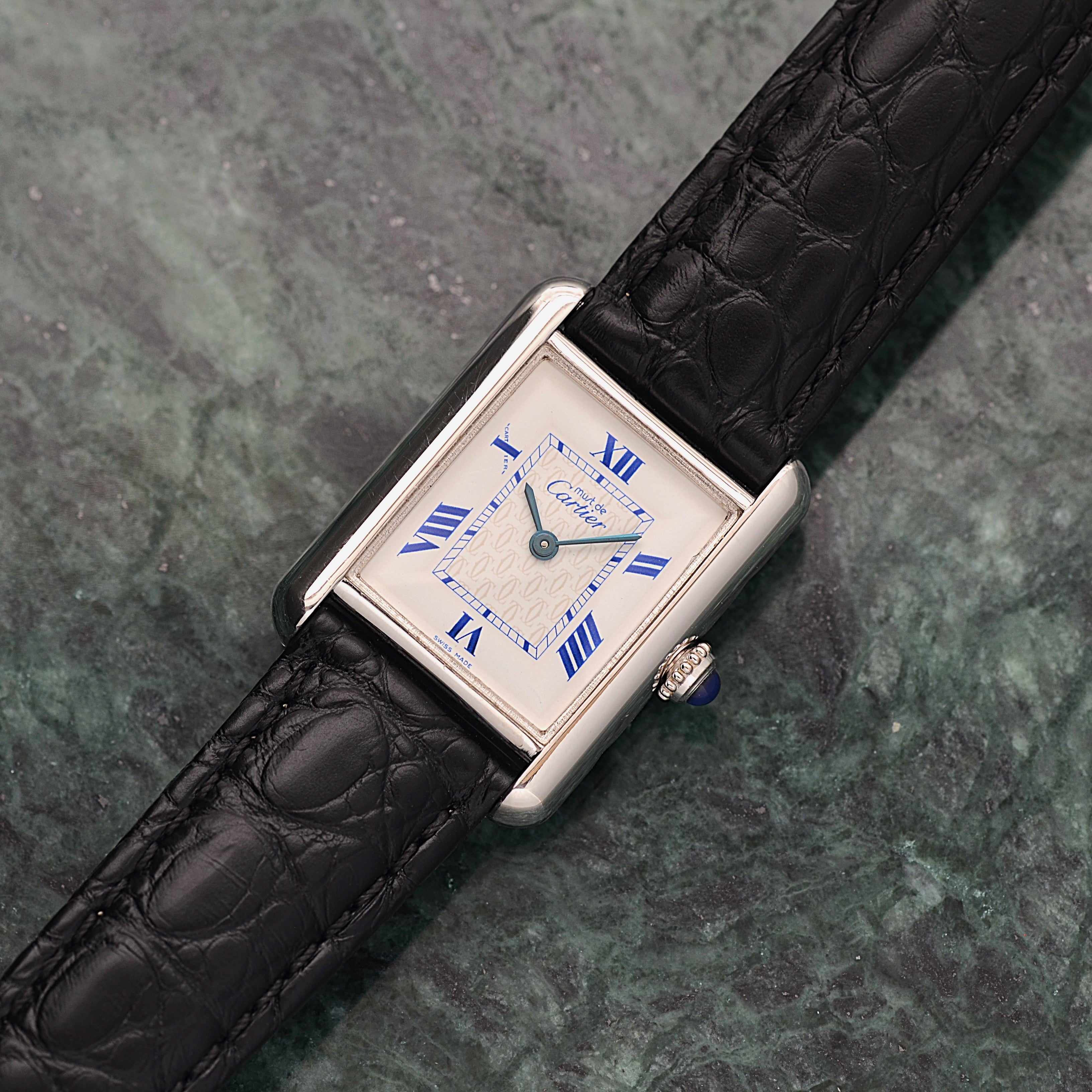 【Cartier】カルティエ マストタンクSM 後期型 飛びローマ 純正Dバックル付き