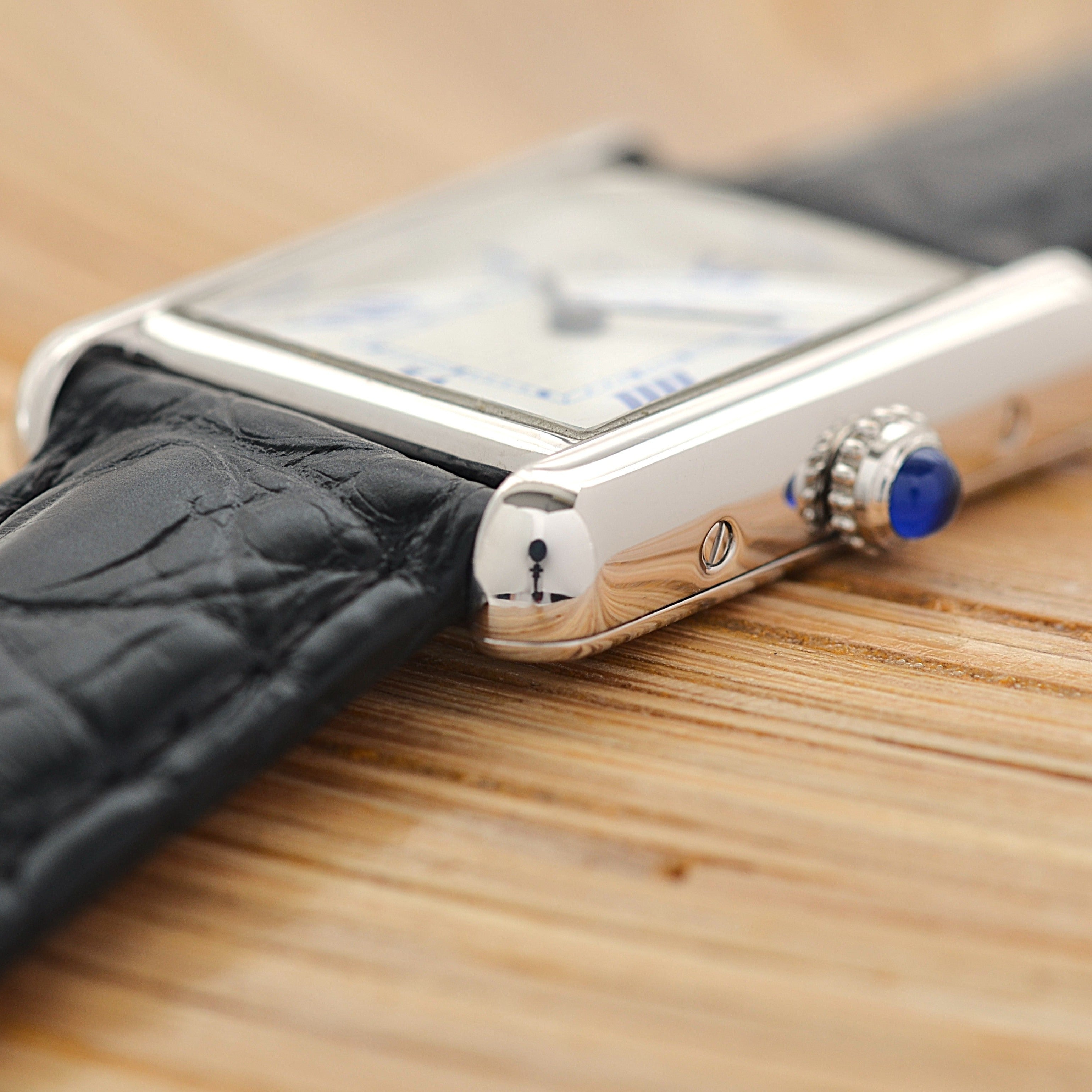 【Cartier】カルティエ マストタンクSM 後期型 飛びローマ 純正Dバックル付き