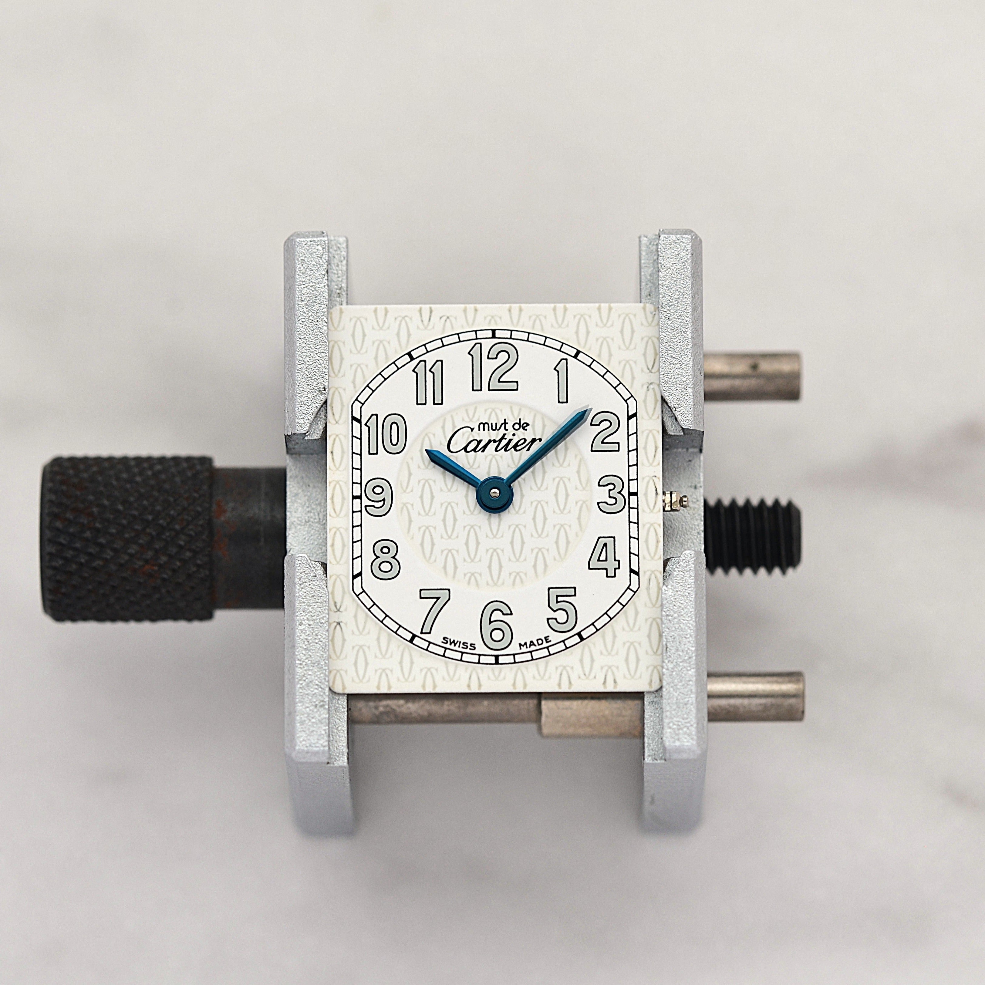 【Cartier】Cartier Must Tank SM, late model, telephone dial, with original deployant buckle