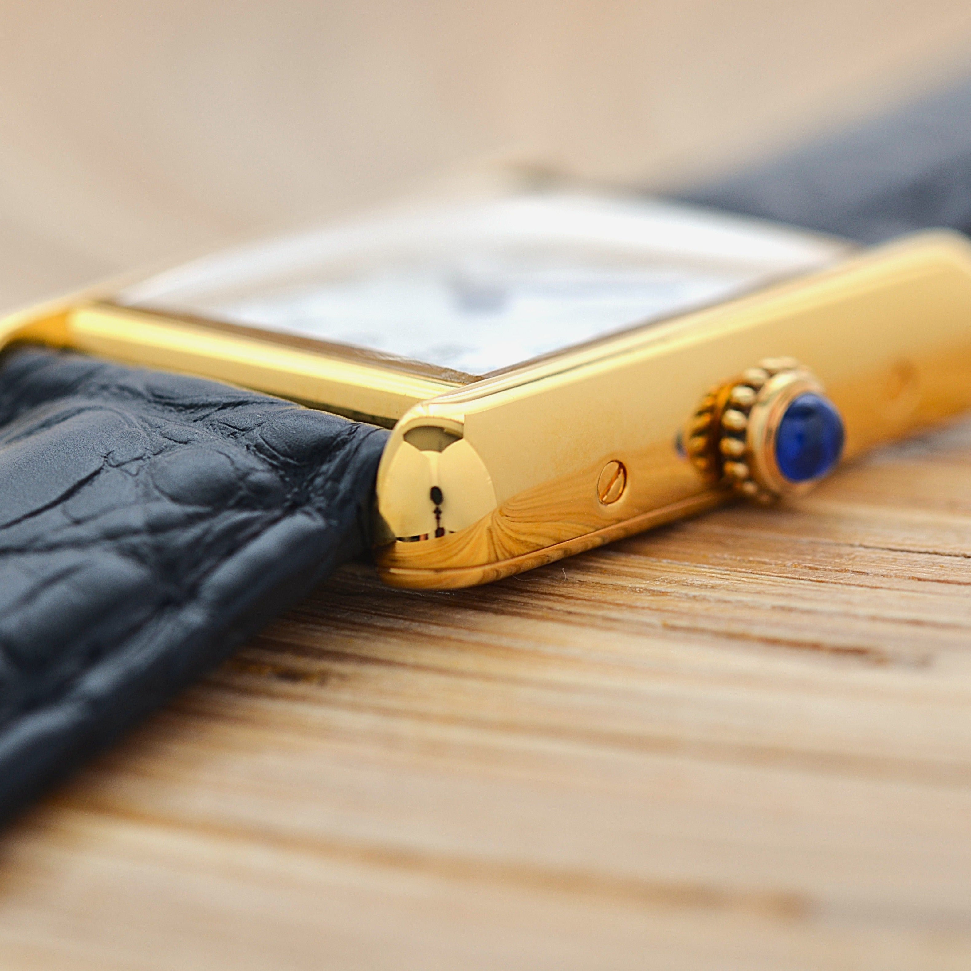 【Cartier】Cartier Must Tank SM, late model, telephone dial, with original deployant buckle