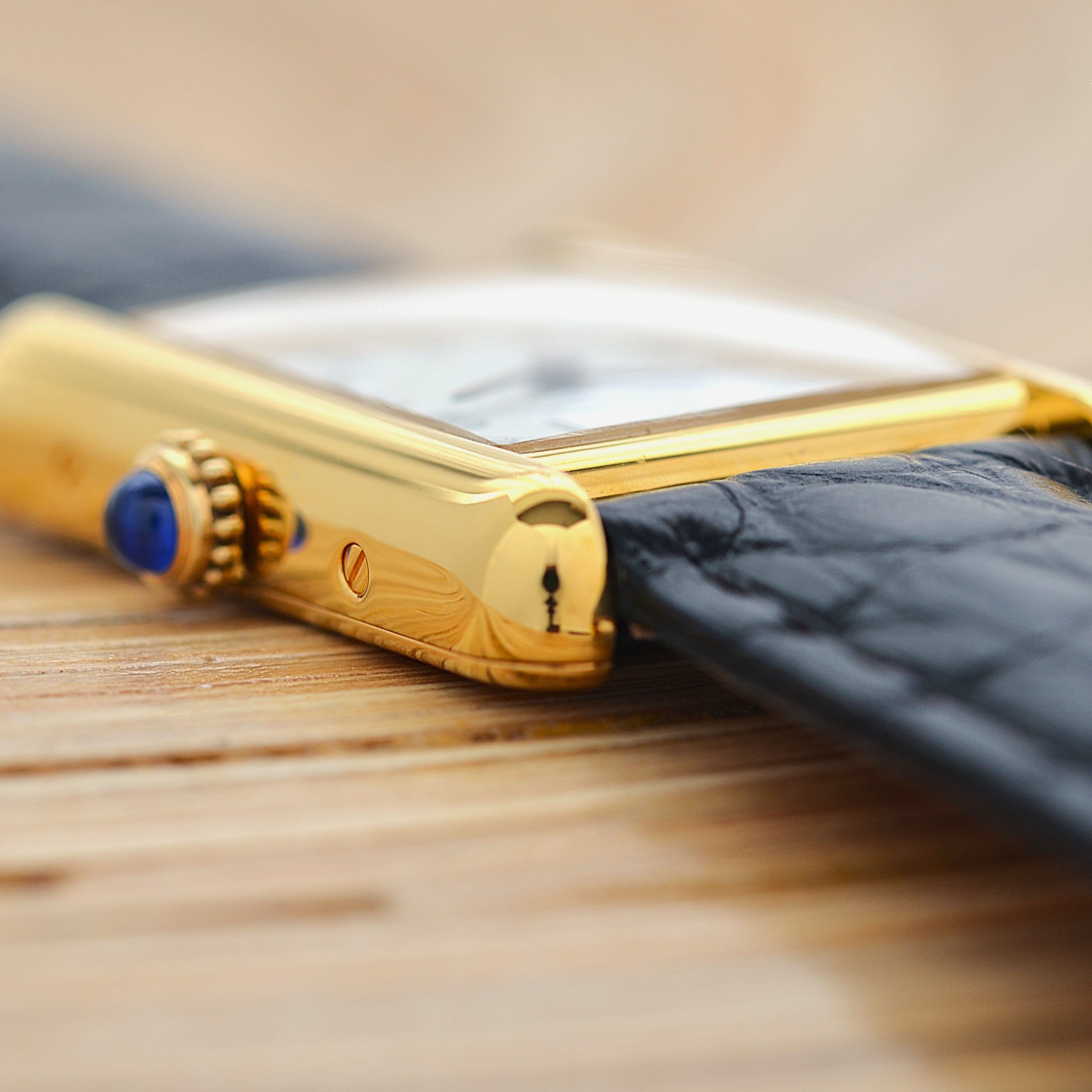 【Cartier】Cartier Must Tank SM, late model, telephone dial, with original deployant buckle