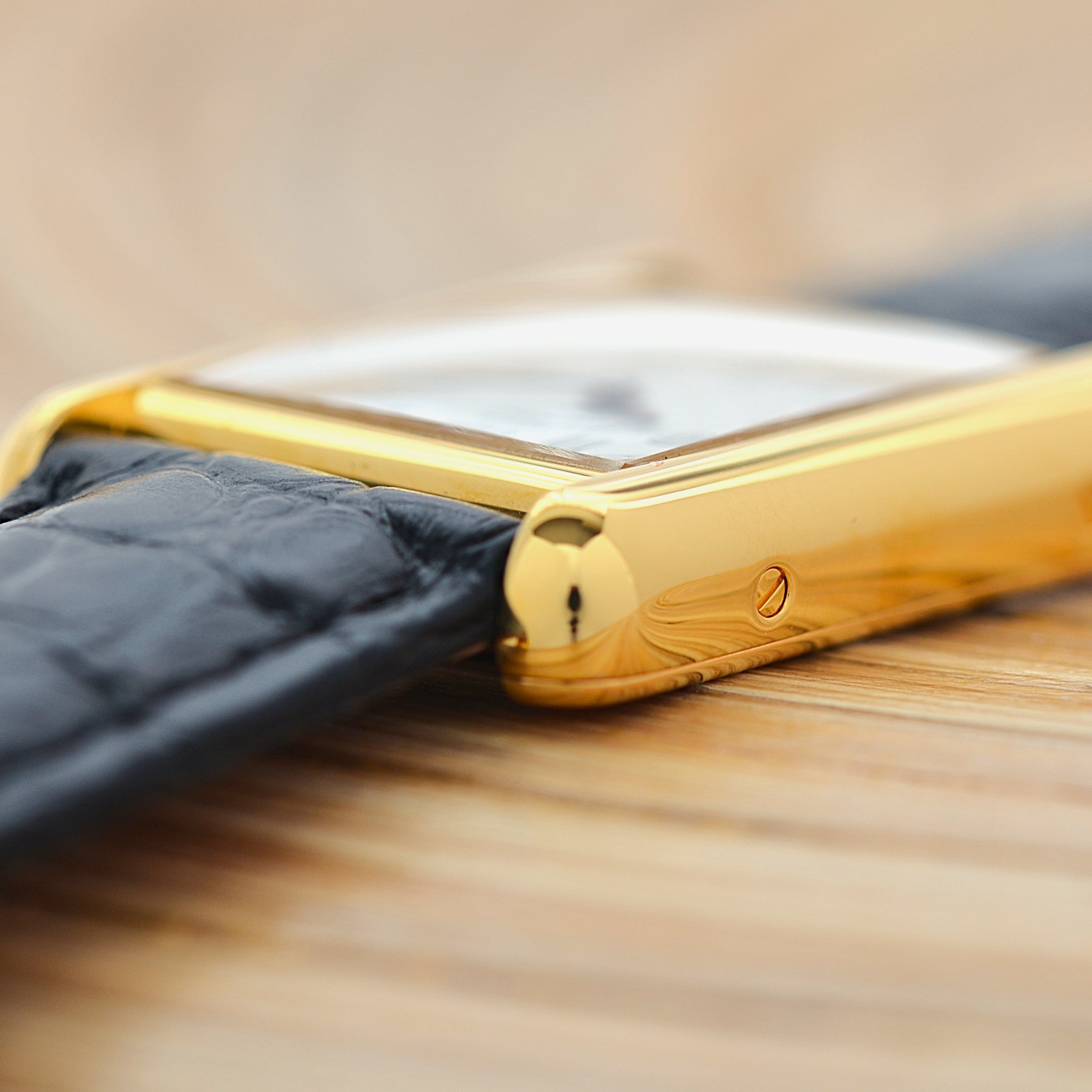【Cartier】Cartier Must Tank SM, late model, telephone dial, with original deployant buckle