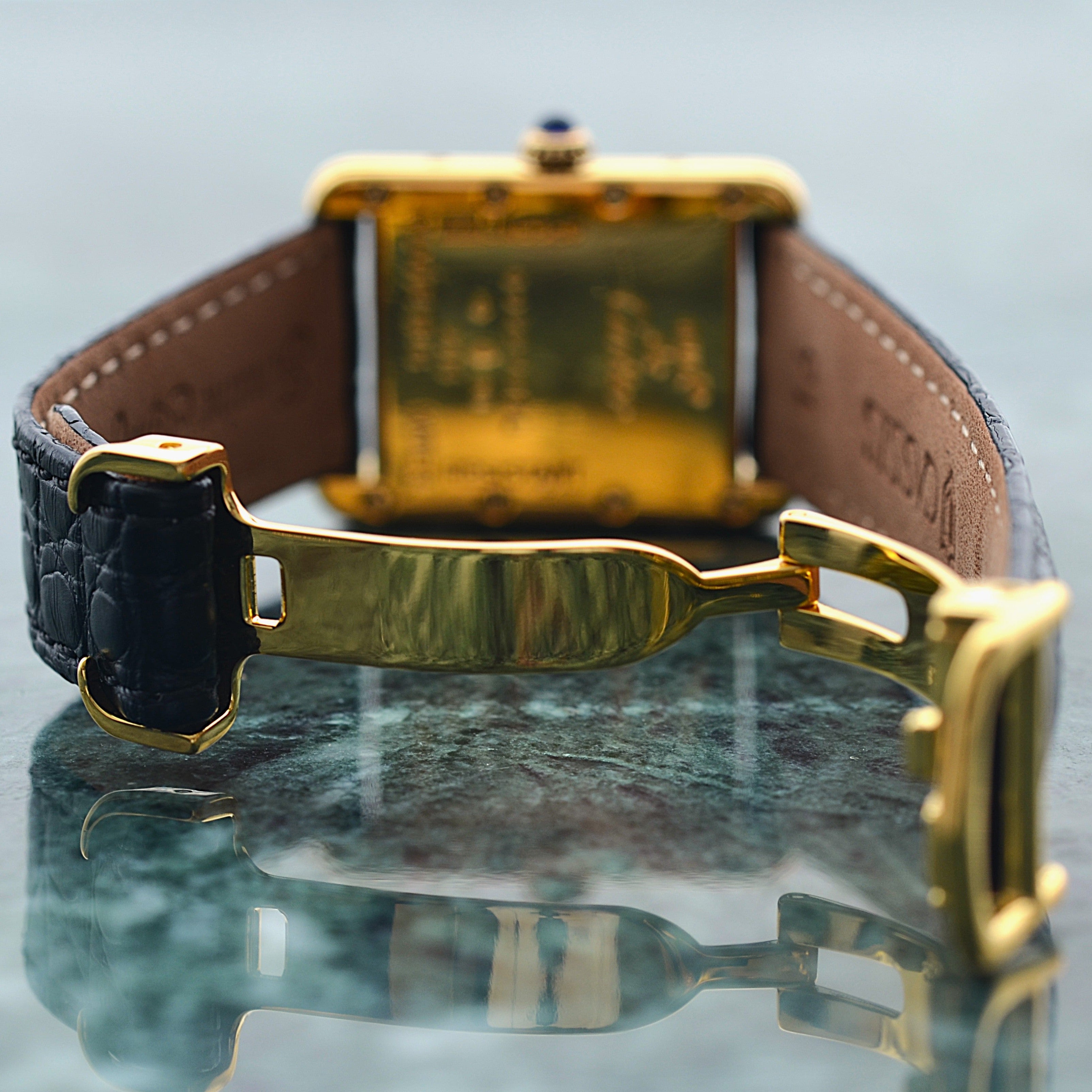 【Cartier】Cartier Must Tank SM, late model, telephone dial, with original deployant buckle