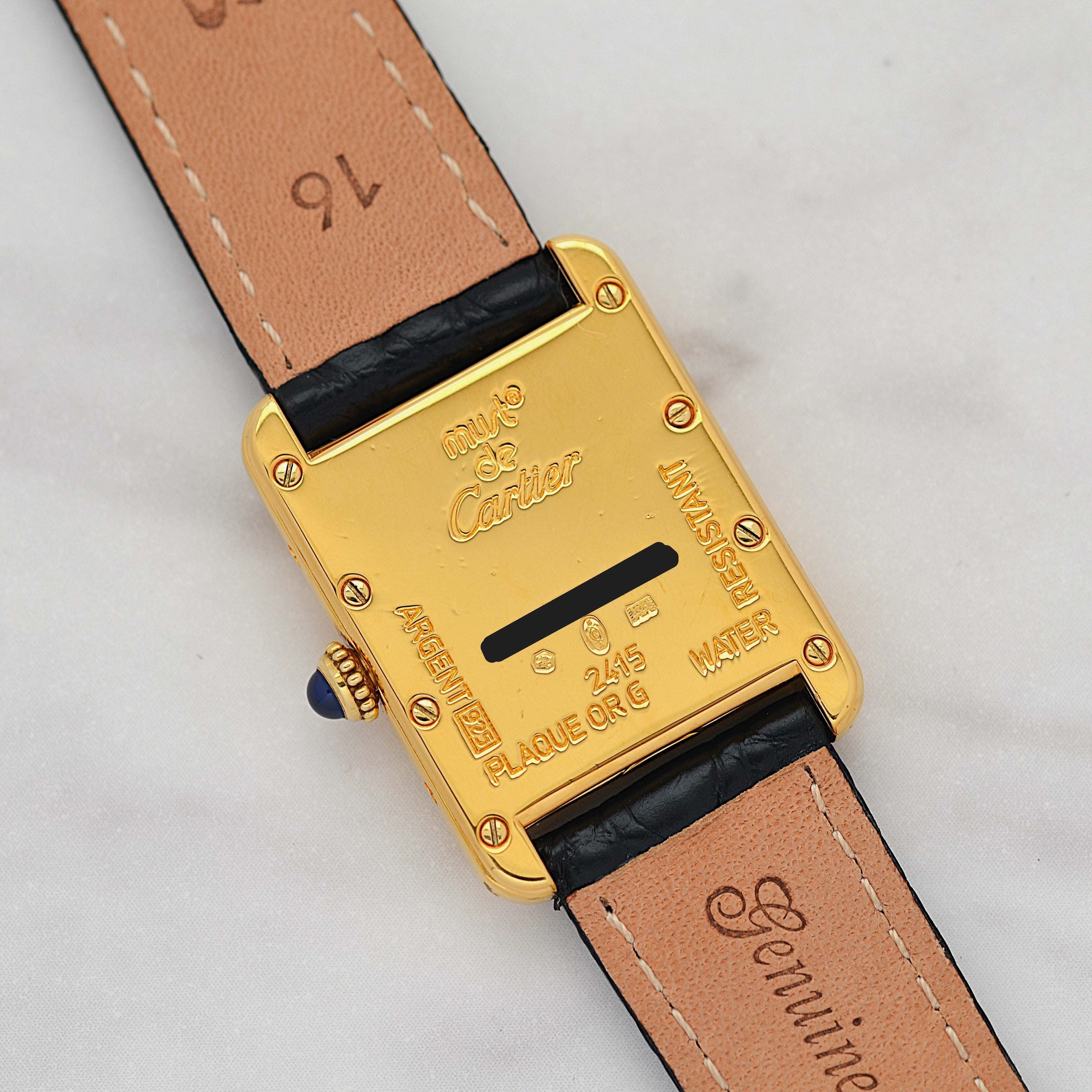 【Cartier】Cartier Must Tank SM, late model, ivory Roman numerals, complete with accessories