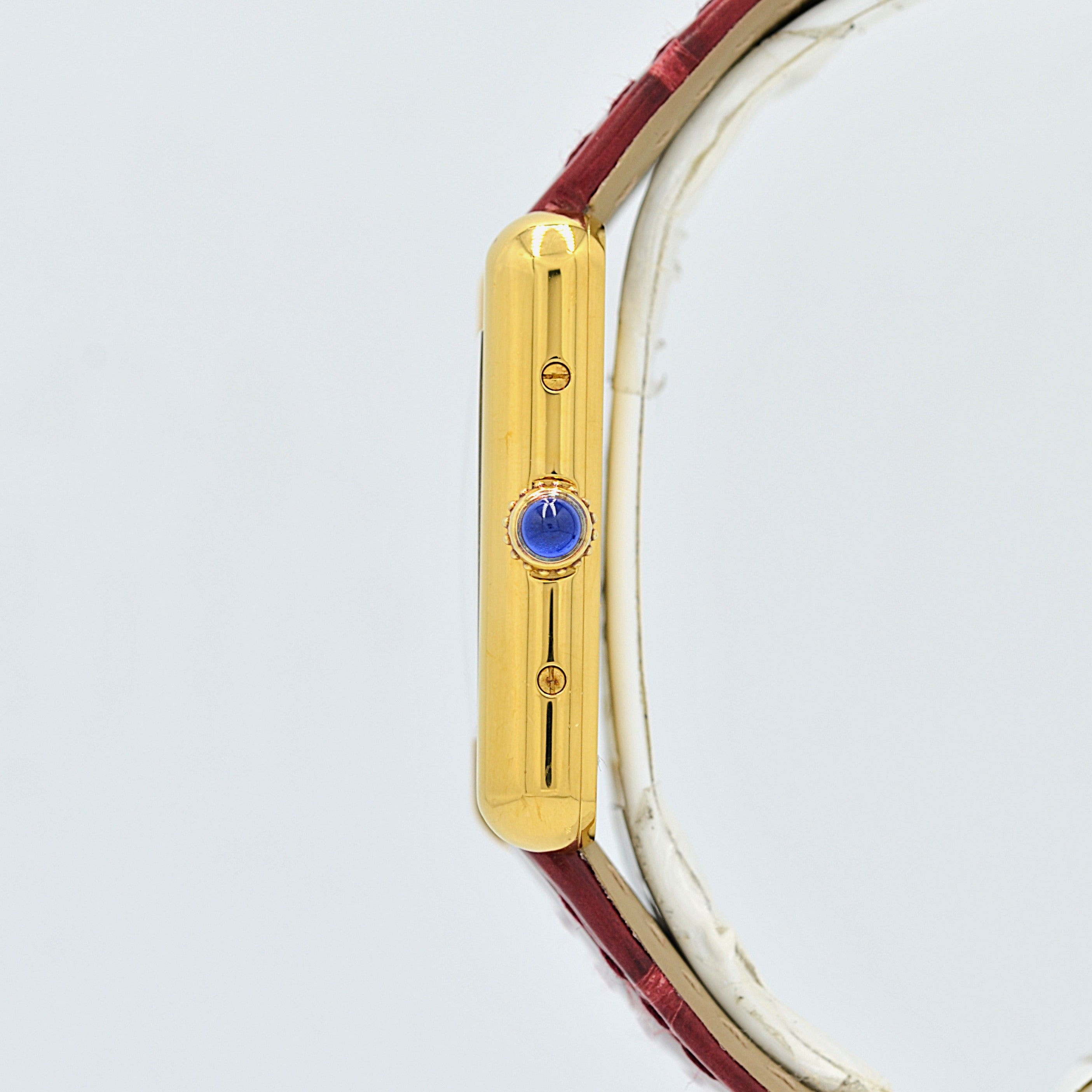【Cartier】Cartier Must Tank SM, late model, Aquarino, 2004 Christmas Limited Edition, New old stock, Complete with accessories