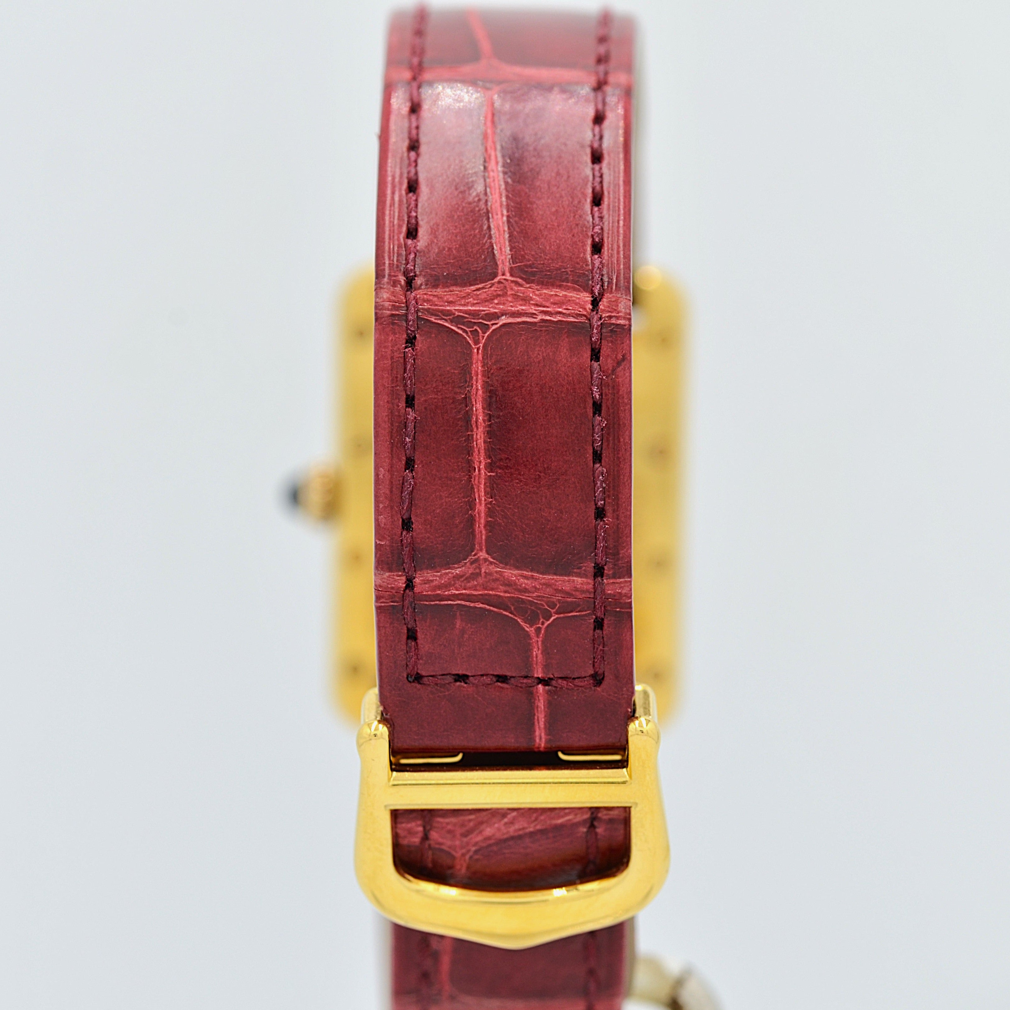 【Cartier】Cartier Must Tank SM, late model, Aquarino, 2004 Christmas Limited Edition, New old stock, Complete with accessories