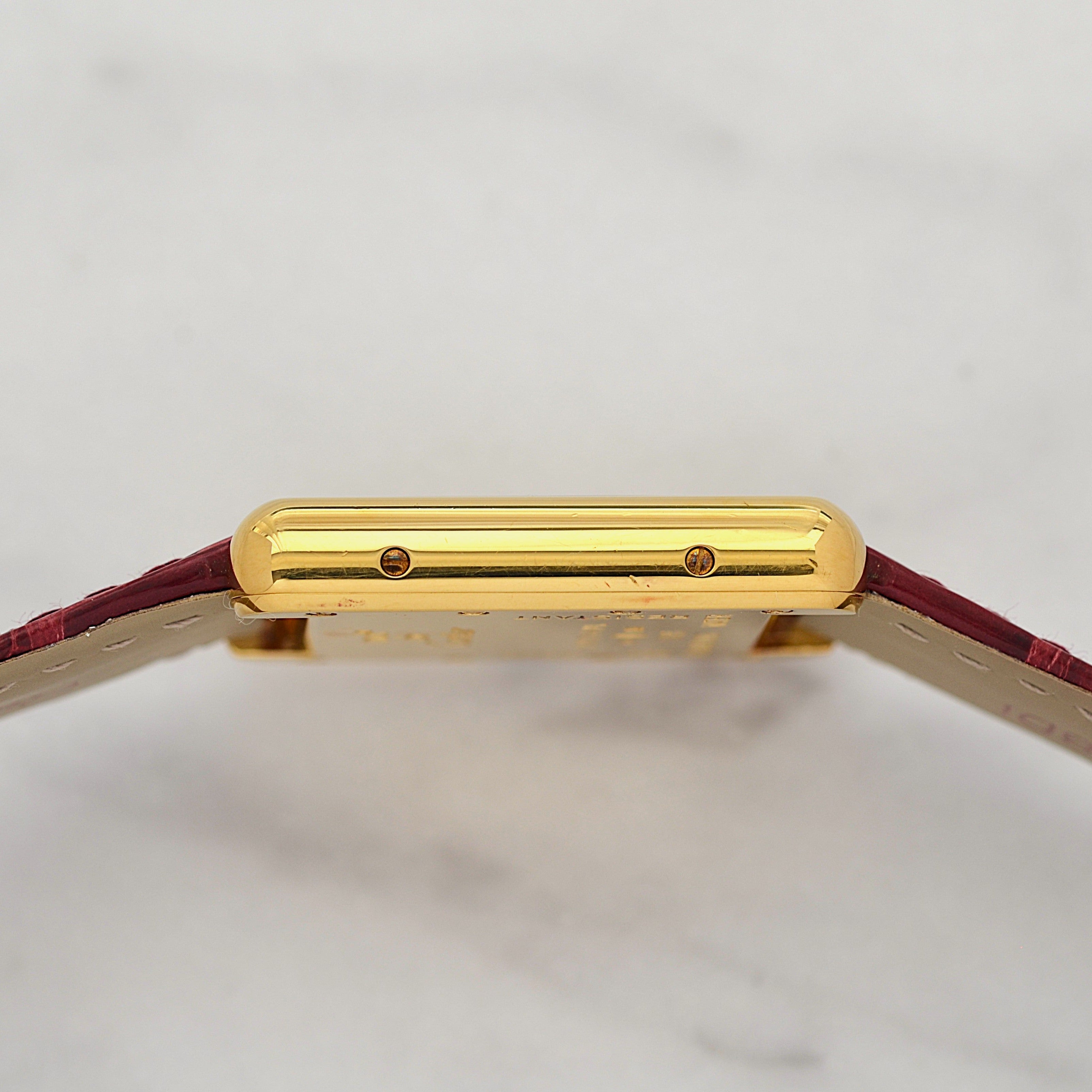 【Cartier】Cartier Must Tank SM, late model, Aquarino, 2004 Christmas Limited Edition, New old stock, Complete with accessories