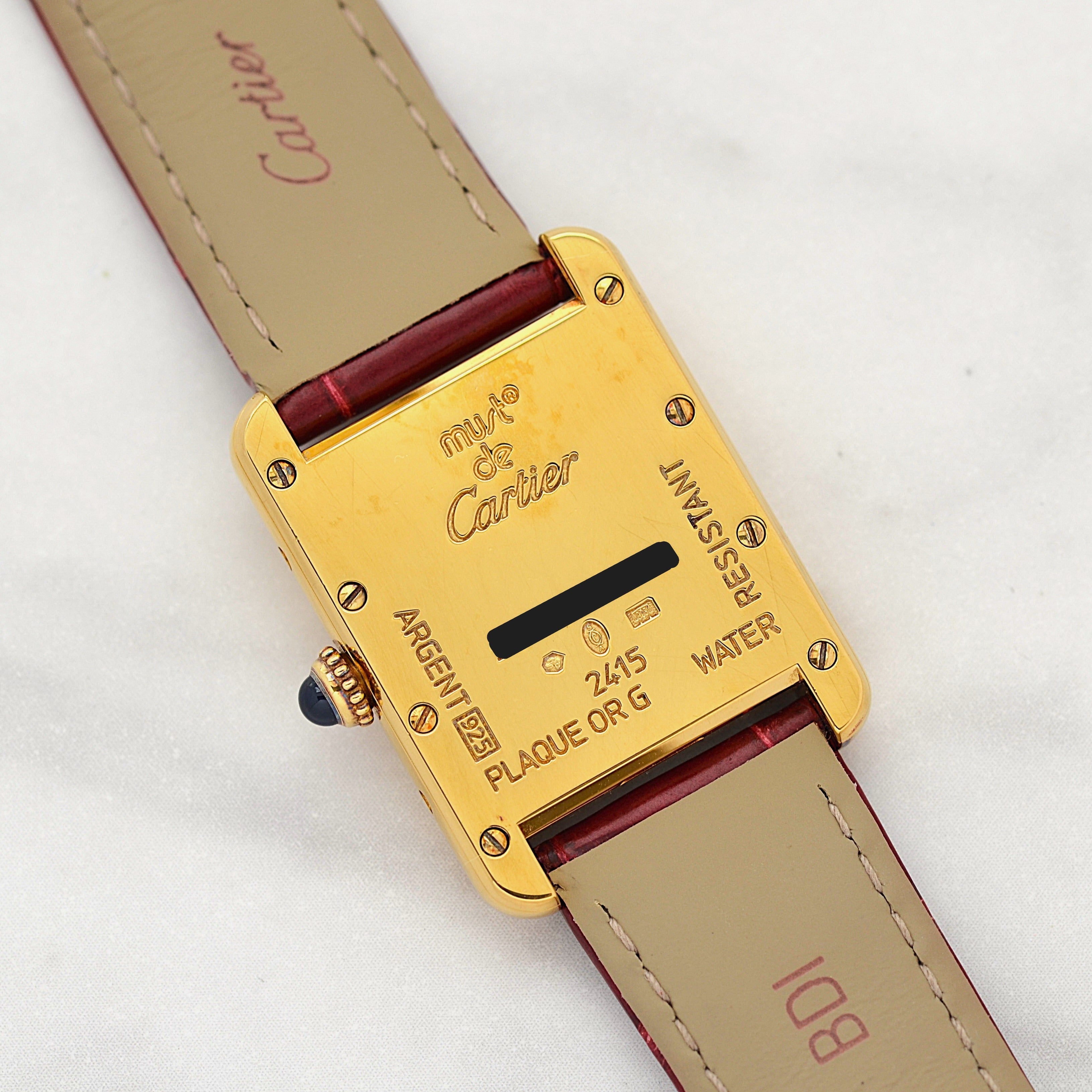 【Cartier】Cartier Must Tank SM, late model, Aquarino, 2004 Christmas Limited Edition, New old stock, Complete with accessories