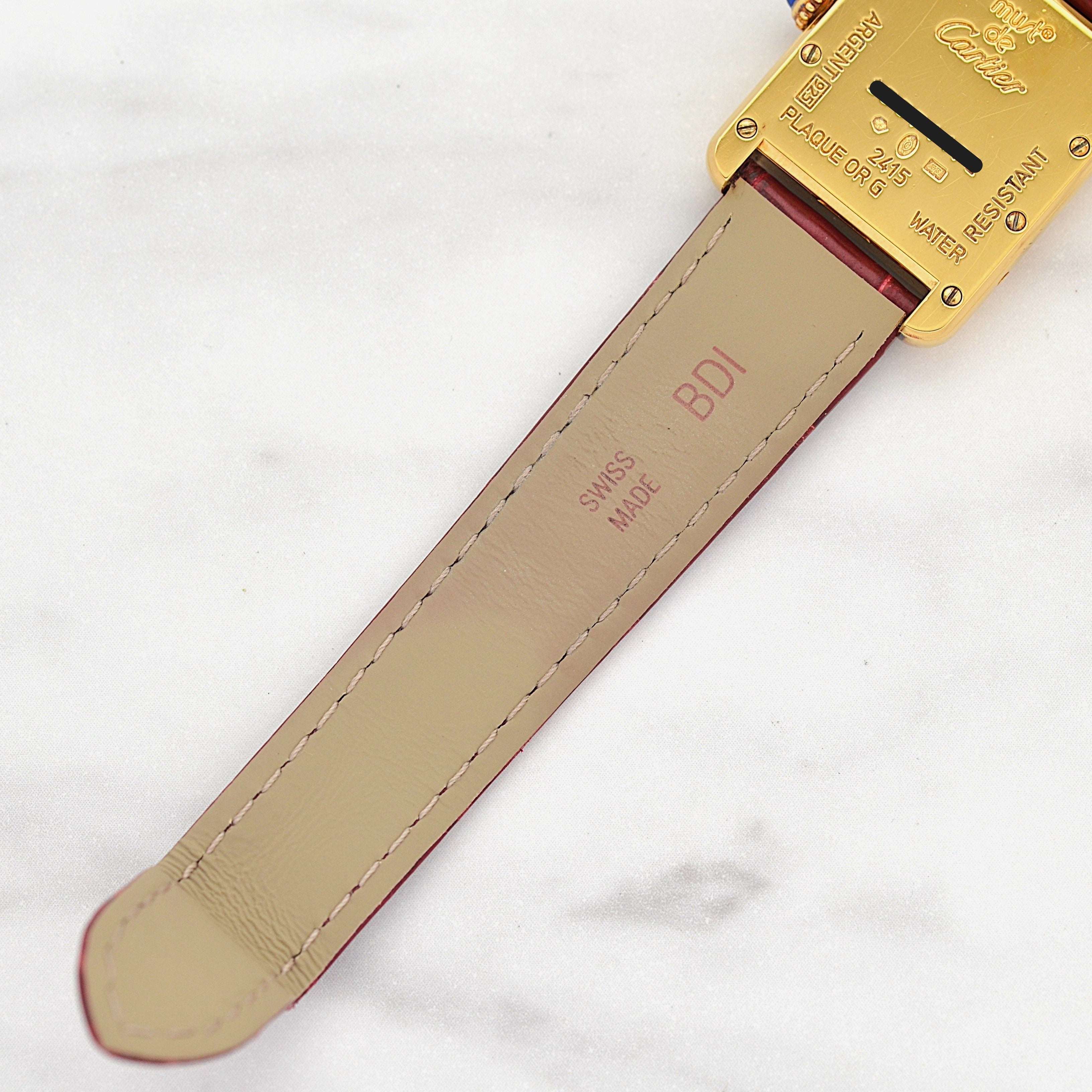 【Cartier】Cartier Must Tank SM, late model, Aquarino, 2004 Christmas Limited Edition, New old stock, Complete with accessories