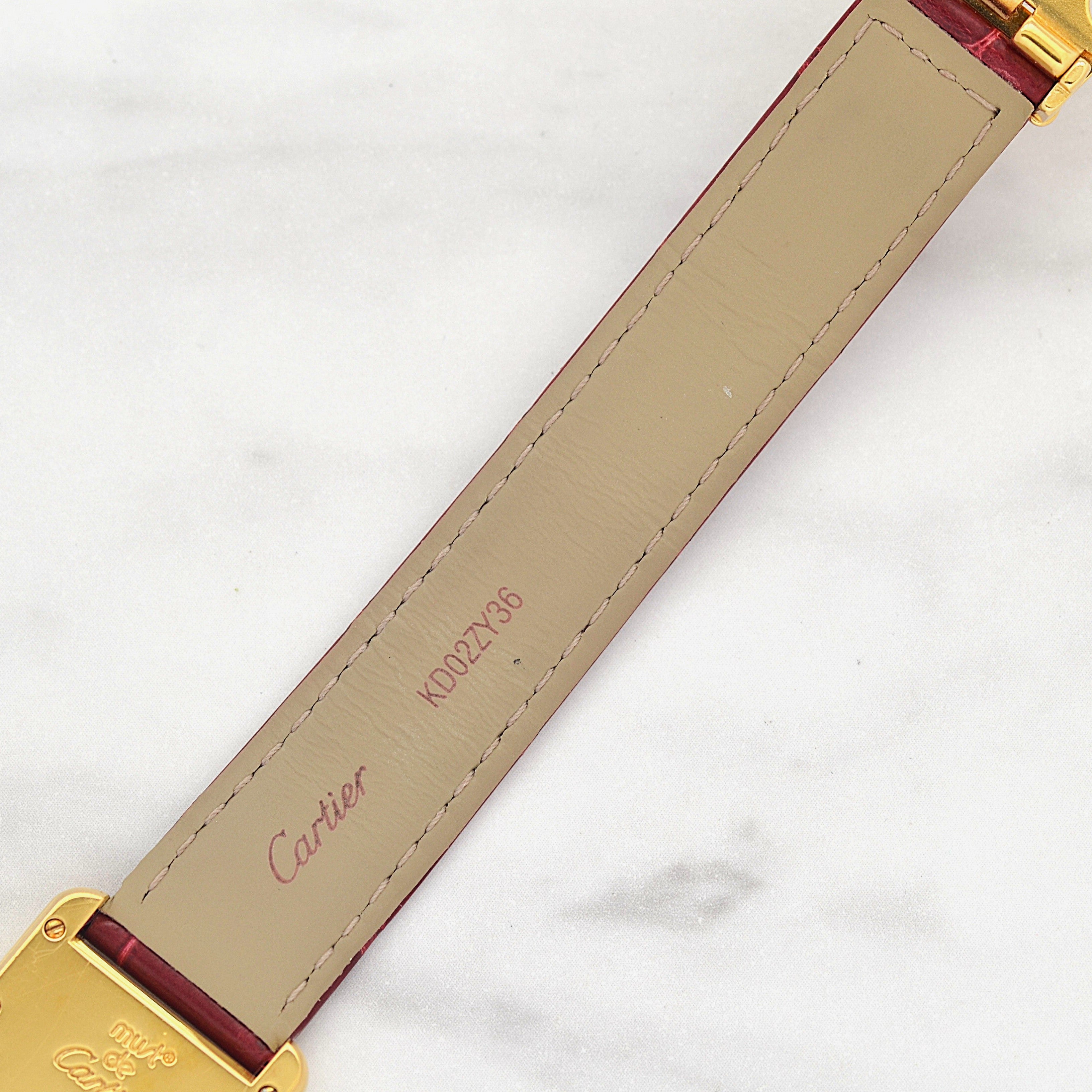【Cartier】Cartier Must Tank SM, late model, Aquarino, 2004 Christmas Limited Edition, New old stock, Complete with accessories