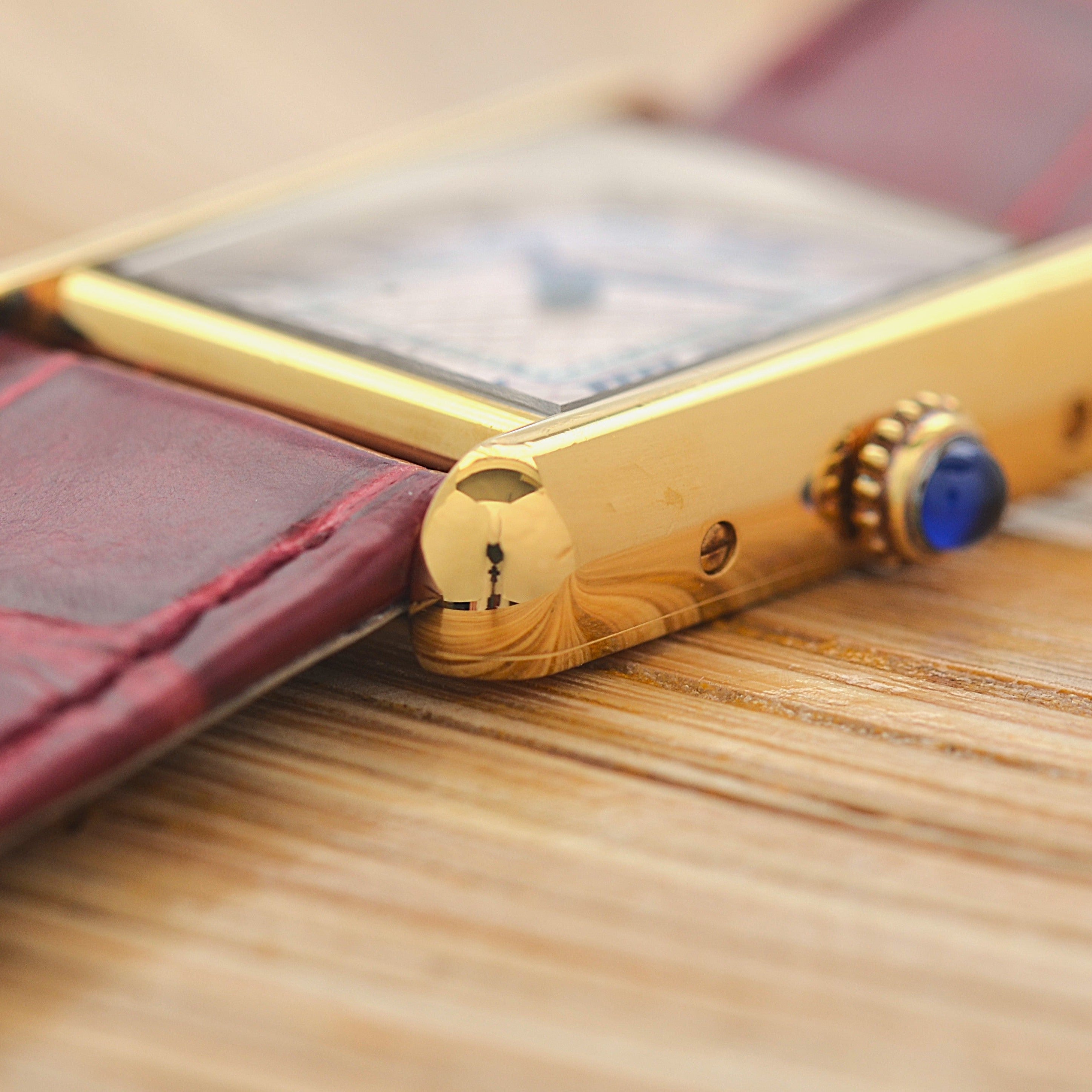 【Cartier】Cartier Must Tank SM, late model, Aquarino, 2004 Christmas Limited Edition, New old stock, Complete with accessories