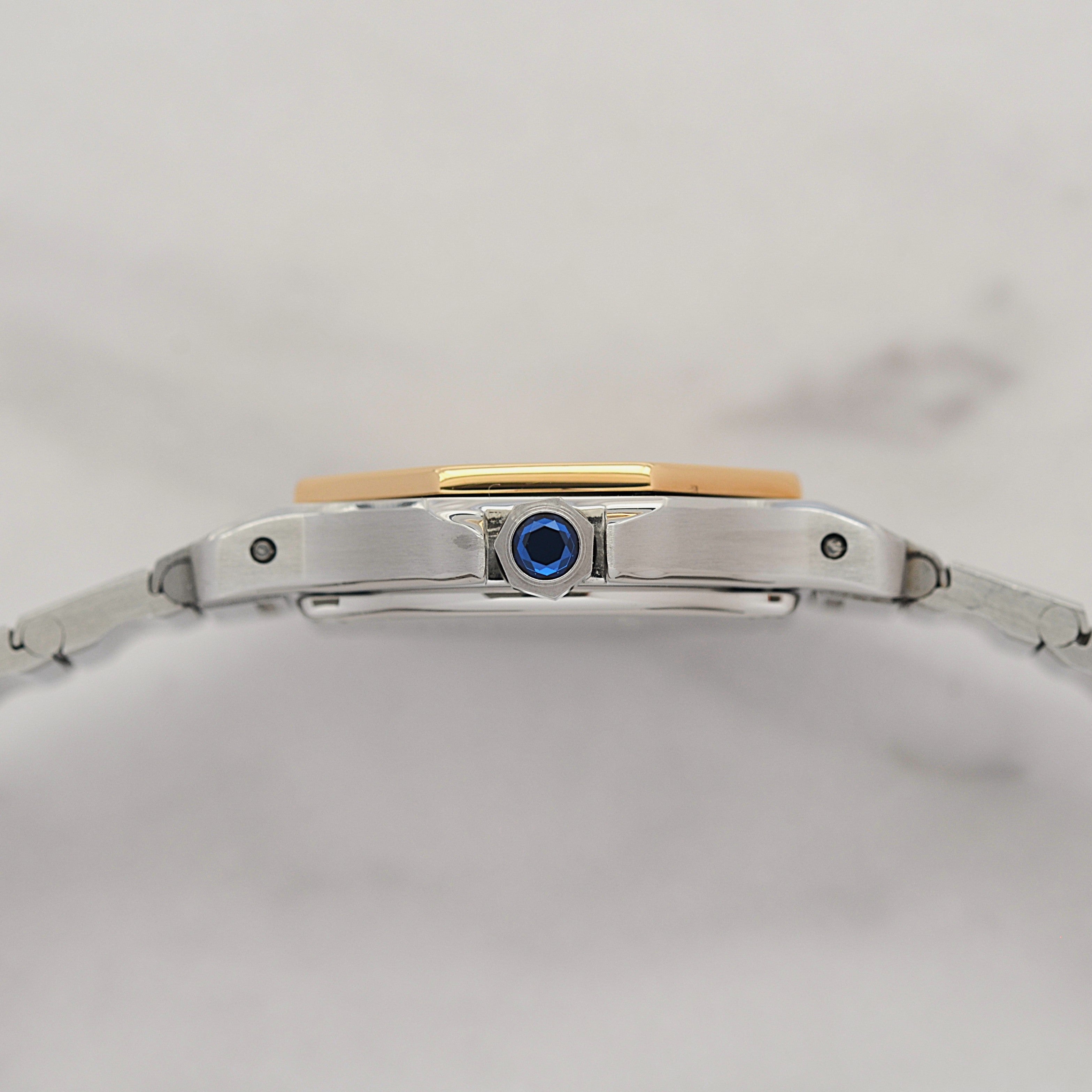 【Cartier】カルティエ サントスオクタゴン SM 18KYG×SS クォーツモデル カルティエコンプリートサービス済み