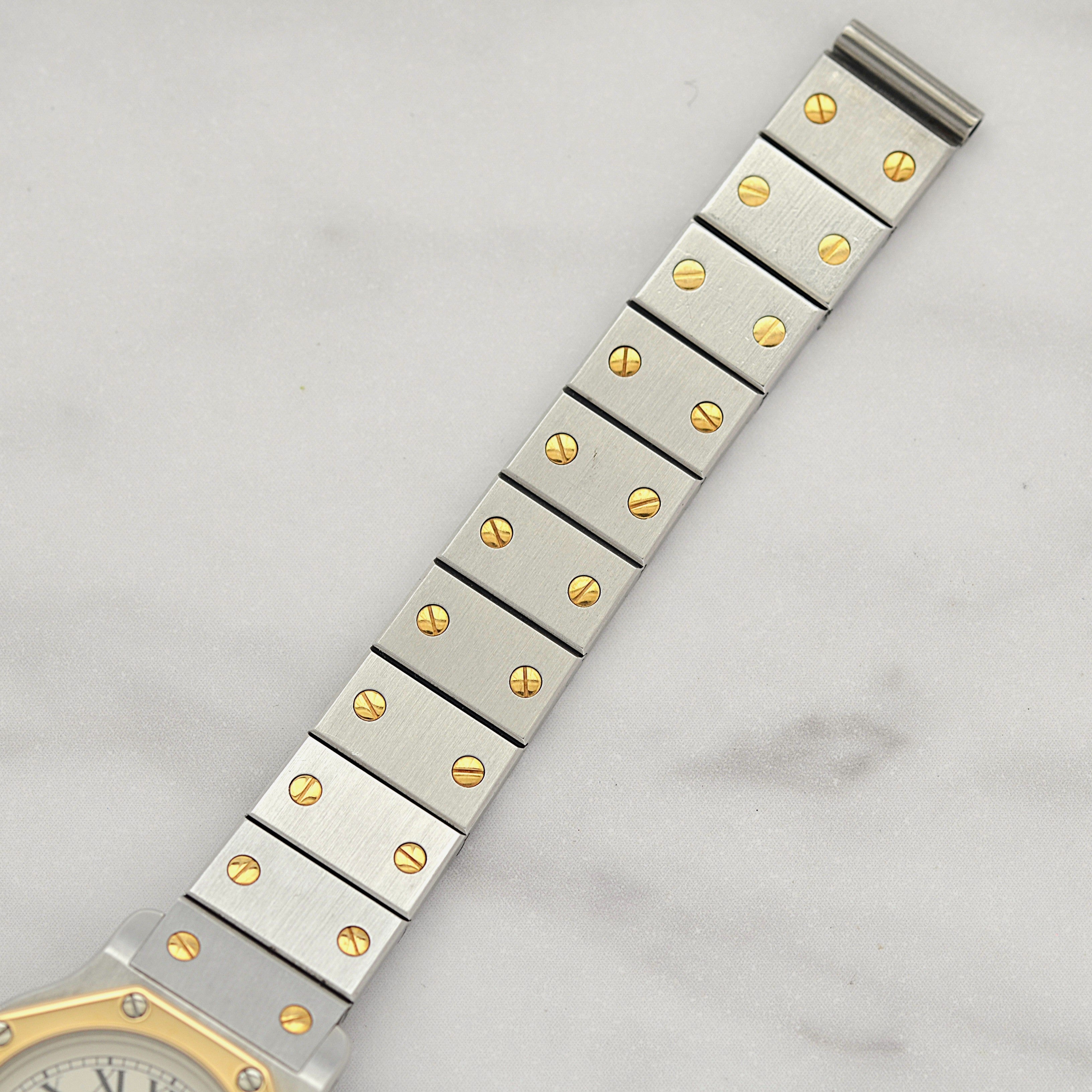 【Cartier】カルティエ サントスオクタゴン SM 18KYG×SS クォーツモデル カルティエコンプリートサービス済み