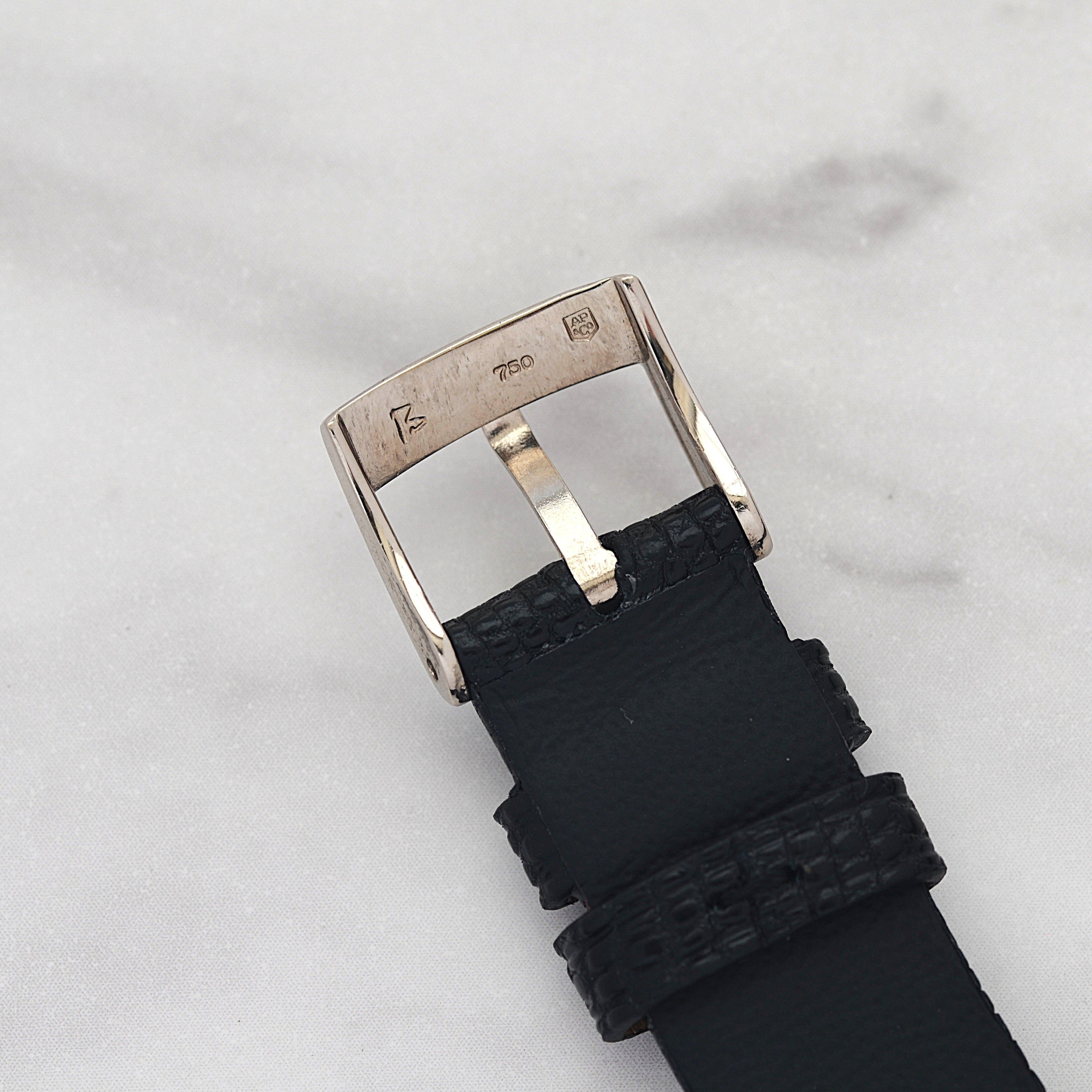 【AUDEMARS PIGUET】オーデマピゲ ラウンドモデル 18KWG 純正18KWGバックル 純正ボックス付き