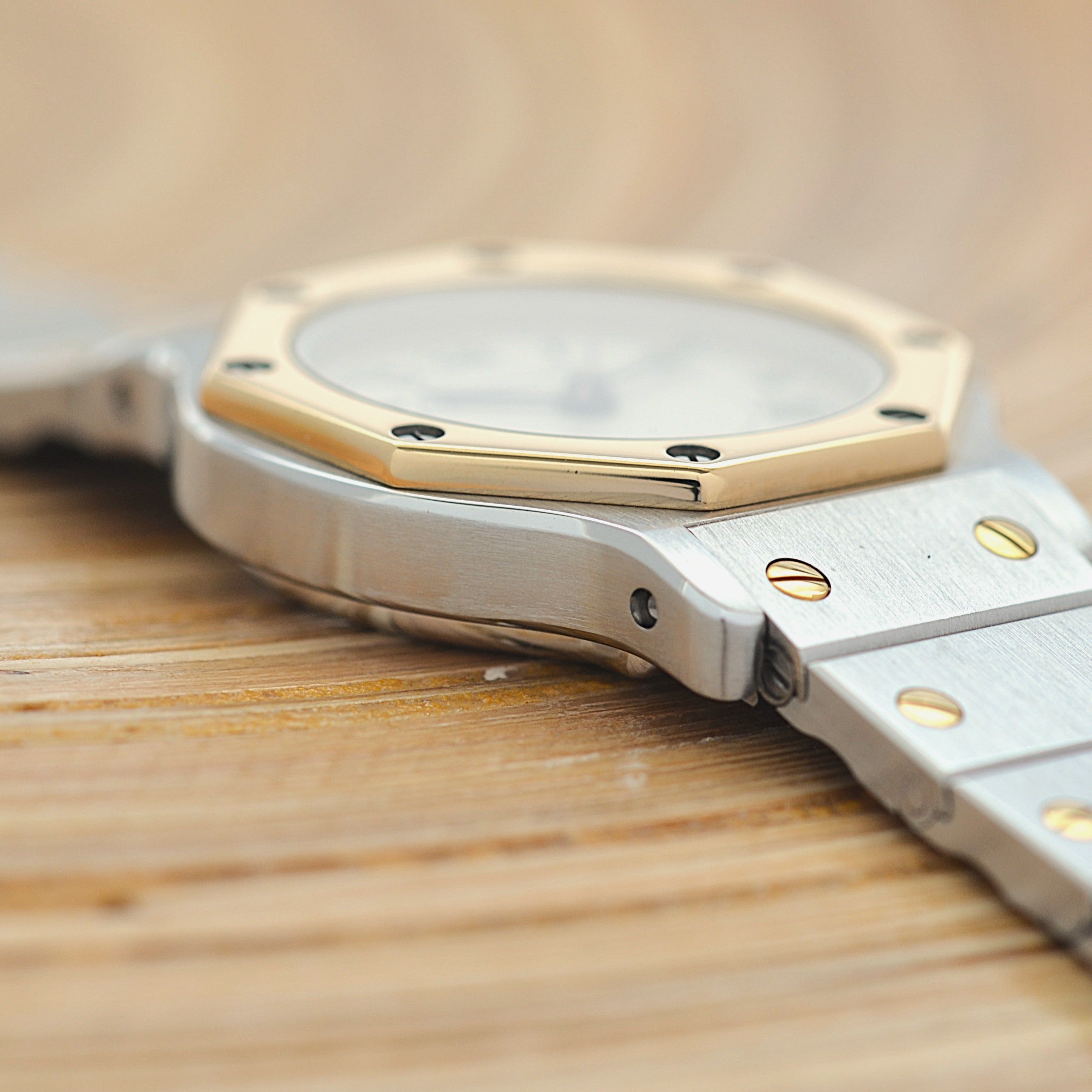 【Cartier】カルティエ サントスオクタゴン SM 18KYG×SS クォーツモデル カルティエコンプリートサービス済み