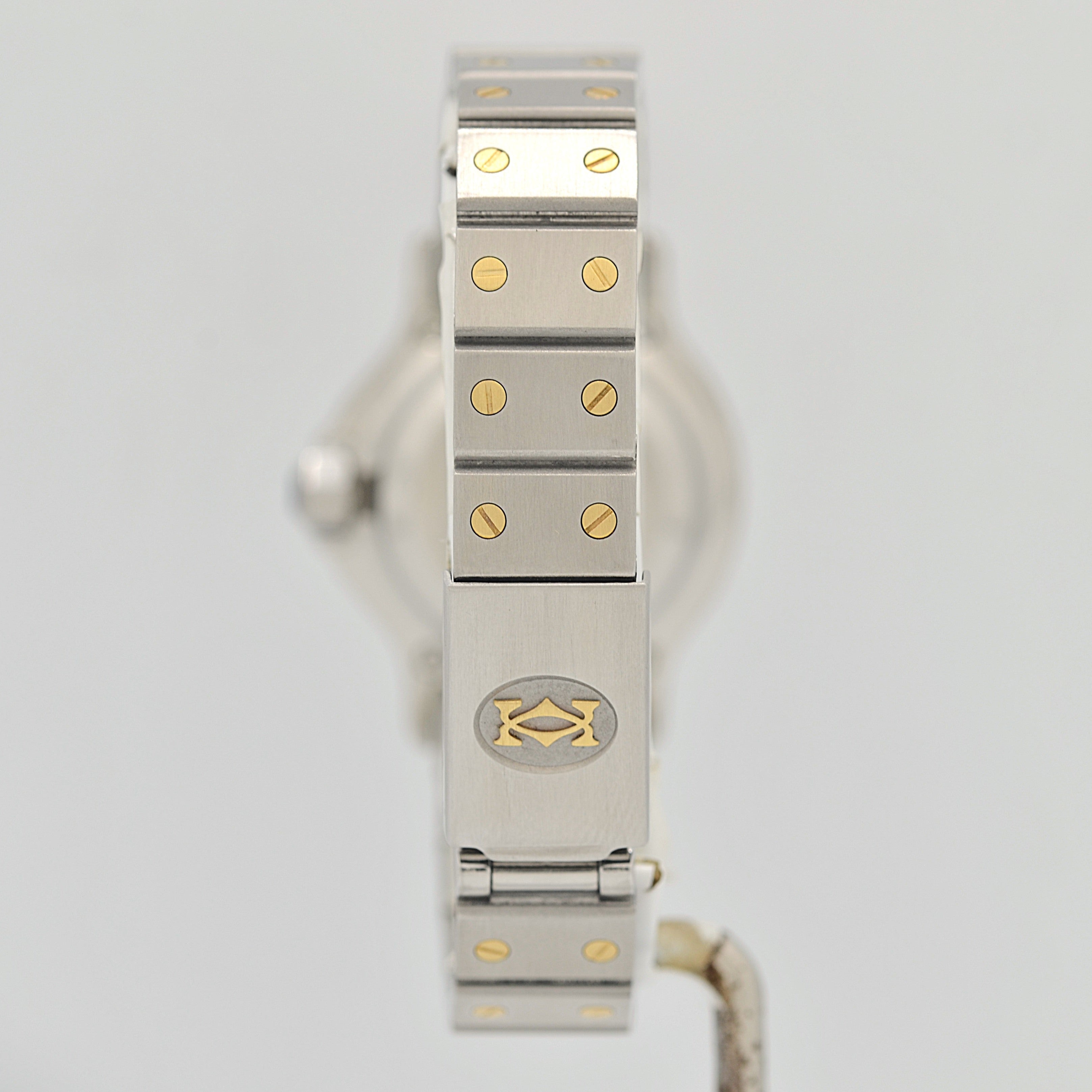 【Cartier】カルティエ サントスオクタゴンSM 18KYG×SS 永久保証書付き カルティエコンプリートサービス済み