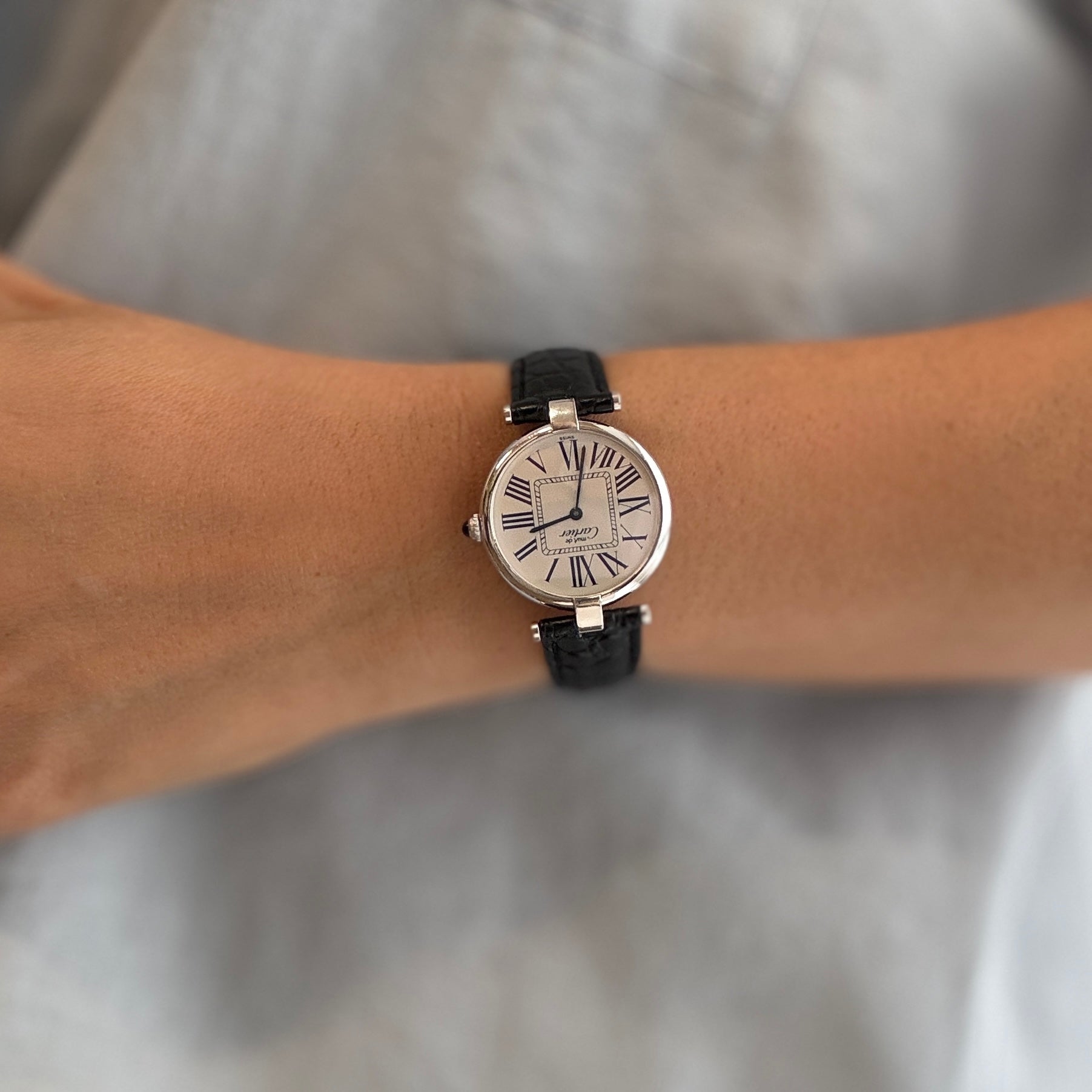 【Cartier】Cartier Must Vendome LM Opalin with original deployant buckle