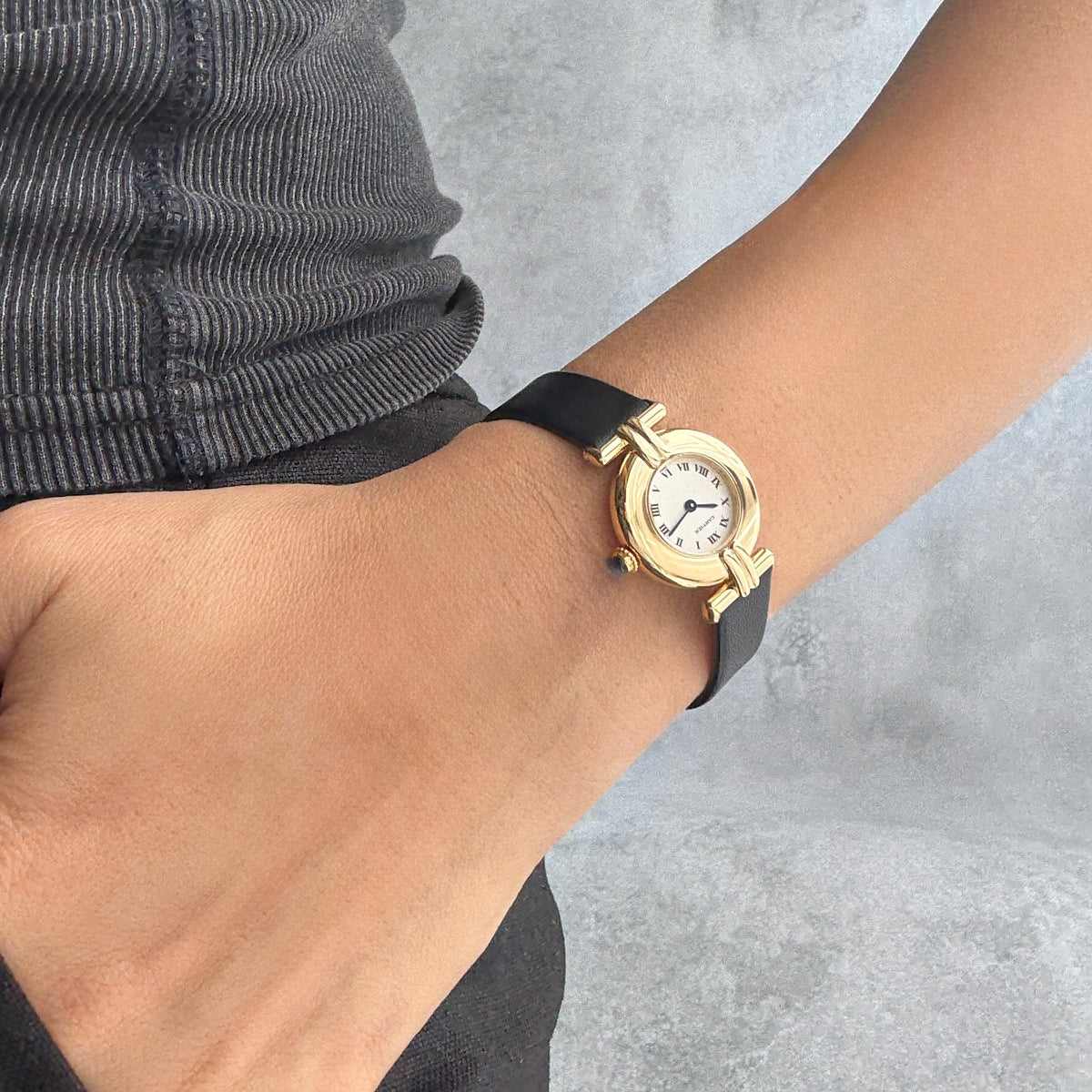 Cartier】カルティエ コリゼSM 18KYG 純正18金イエローゴールド製尾錠付き