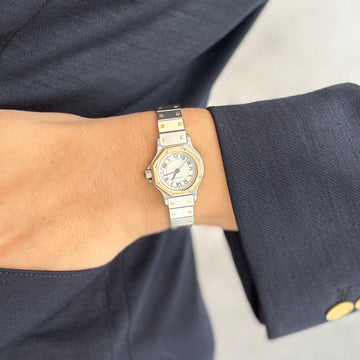 Cartier】カルティエ サントスオクタゴンSM 18KYG×SS クォーツモデル 