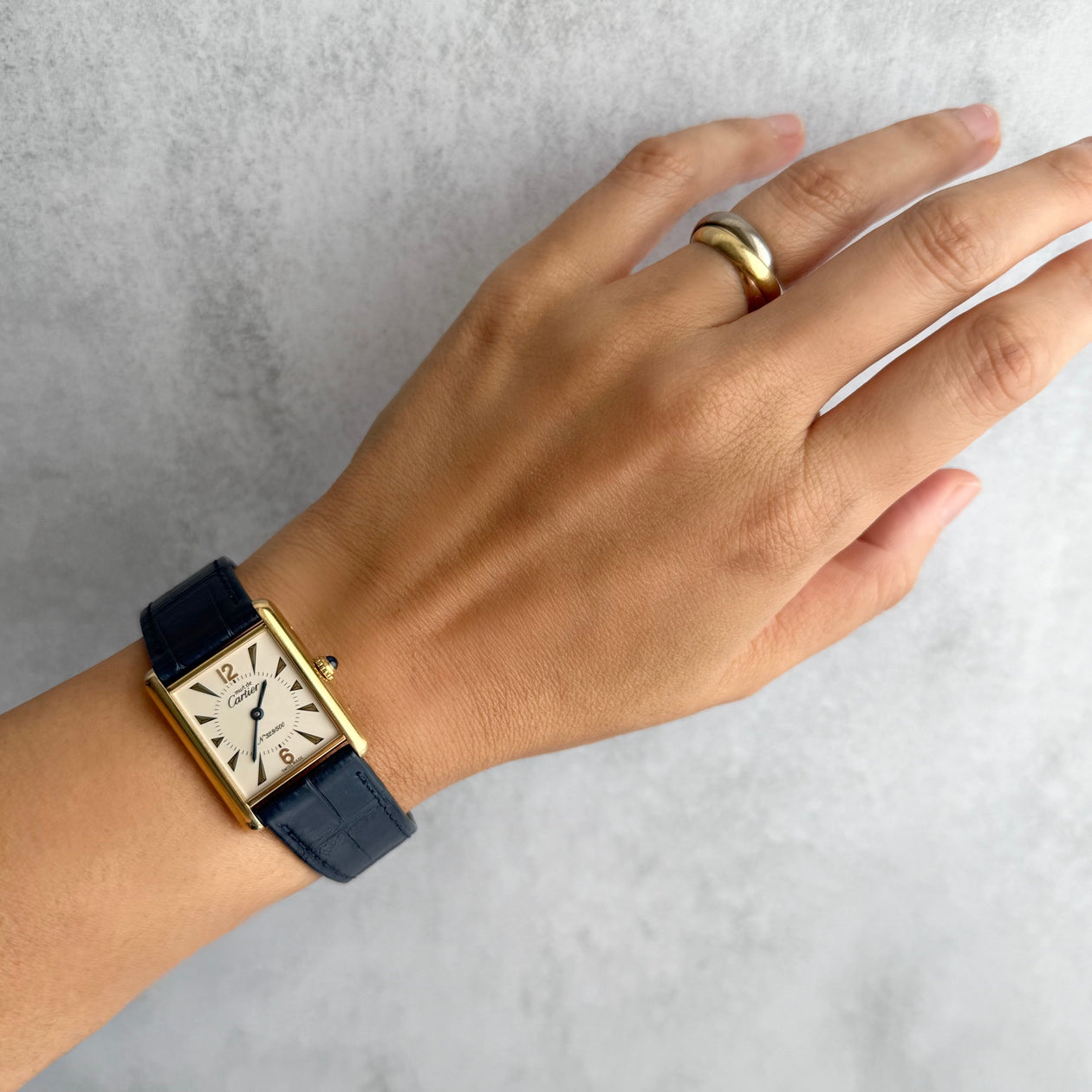 Cartier】カルティエ マストタンクLM 500本限定 純正Dバックル付き