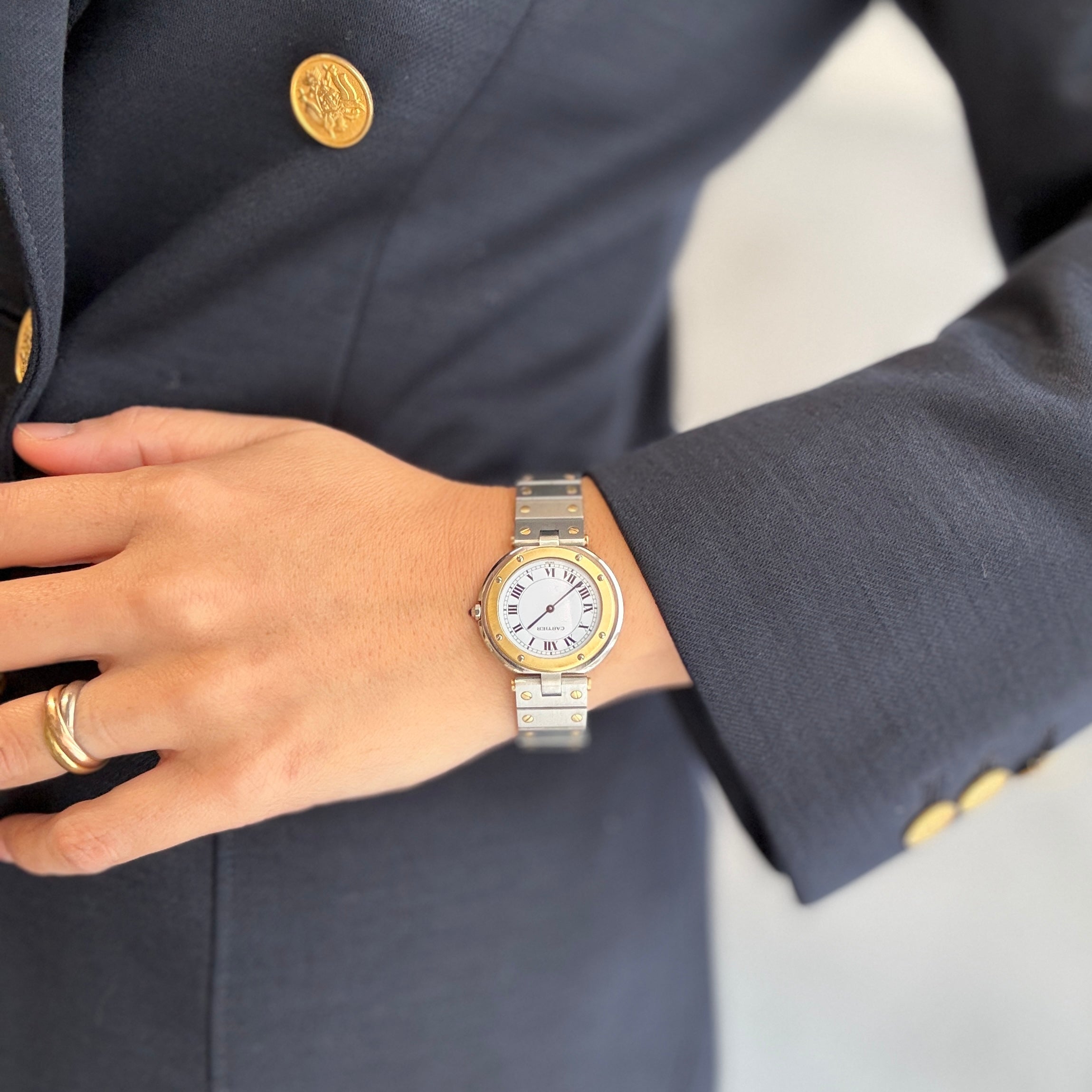 [Cartier] Cartier Santos Vendôme LM 18KYG x SS Cartier complete service completed