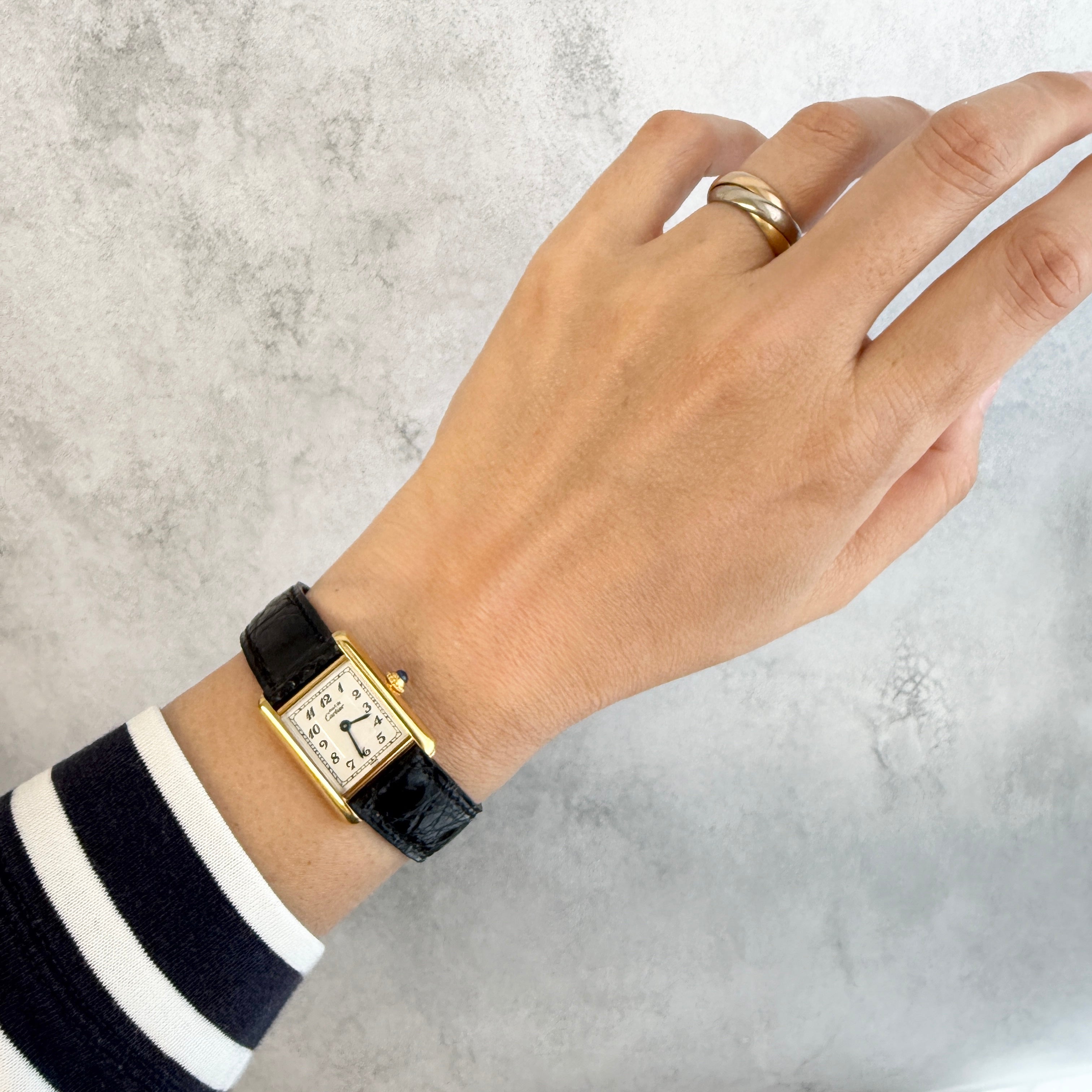 【Cartier】カルティエ マストタンク SM アラビア 純正Dバックル付き デッドストック